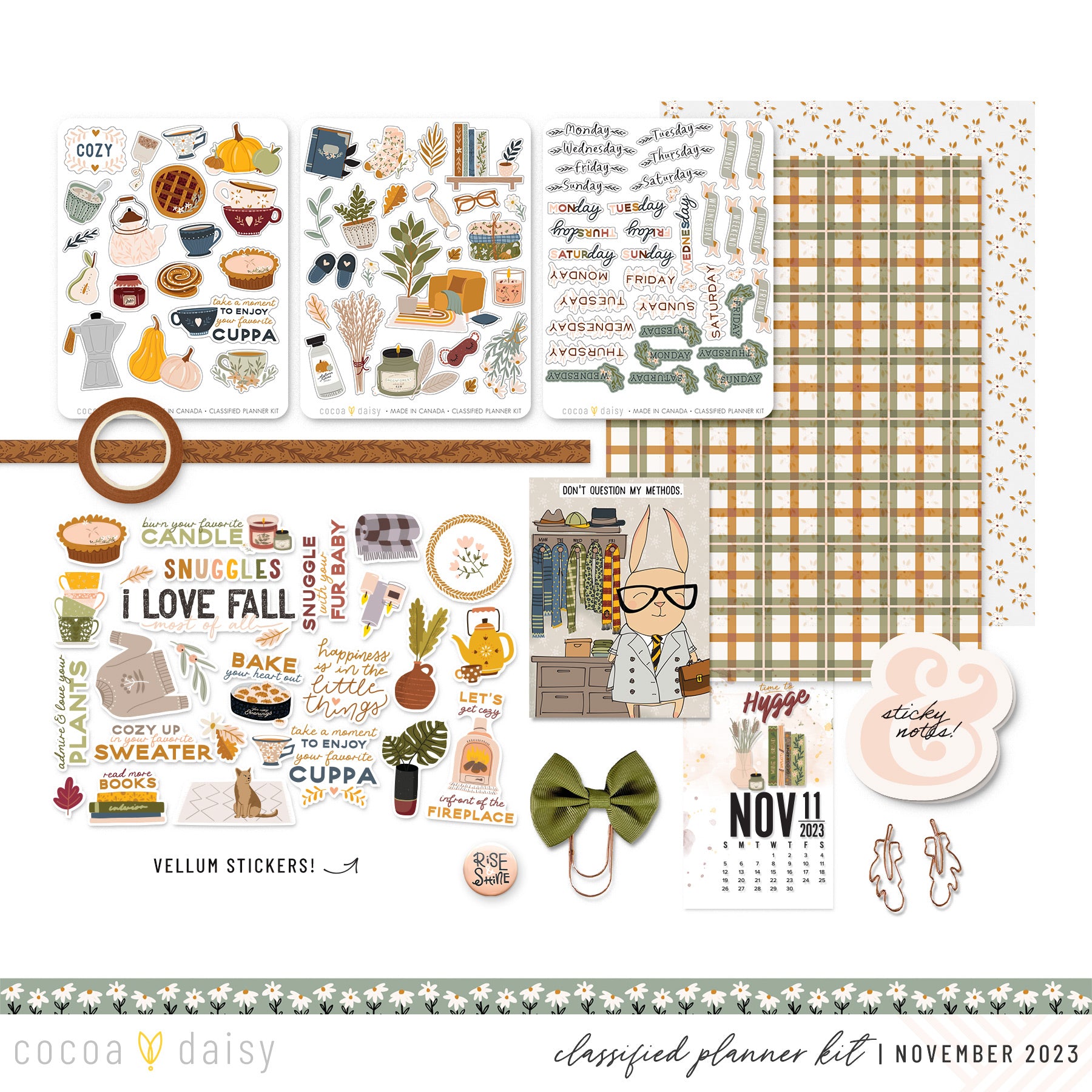 Home Sweet Home Stationery (Classified Planner) Kit November 2023