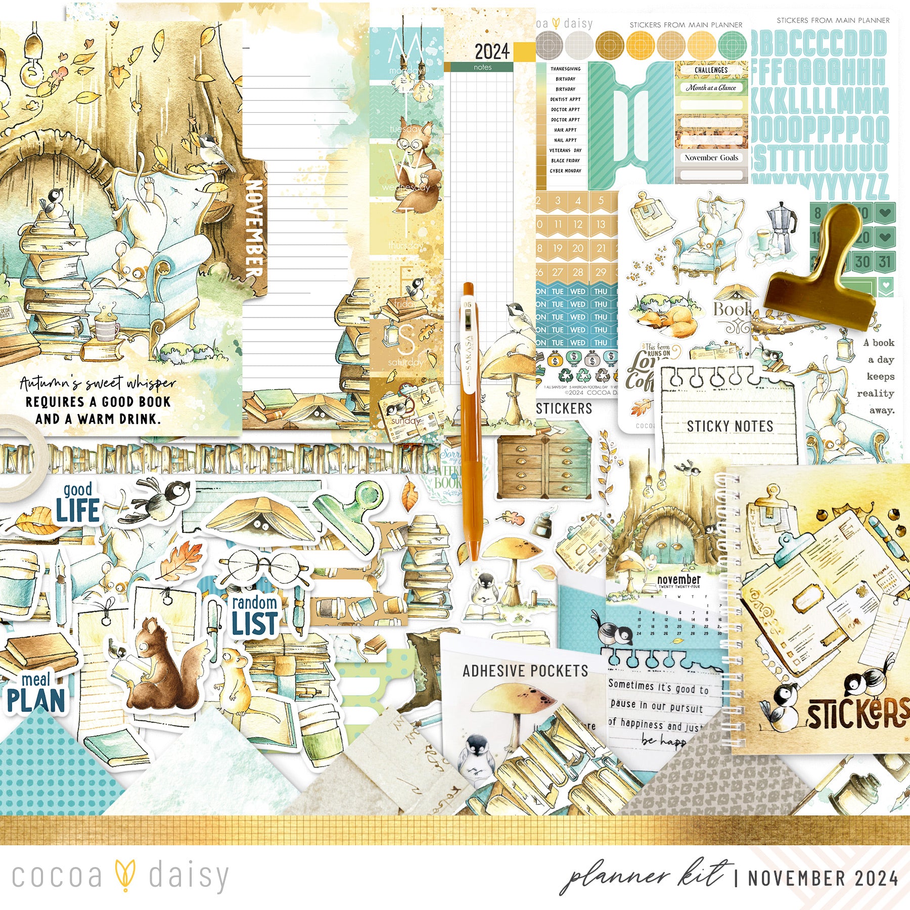 Chapters Planner Kit - Choose your insert or notebook November 2024