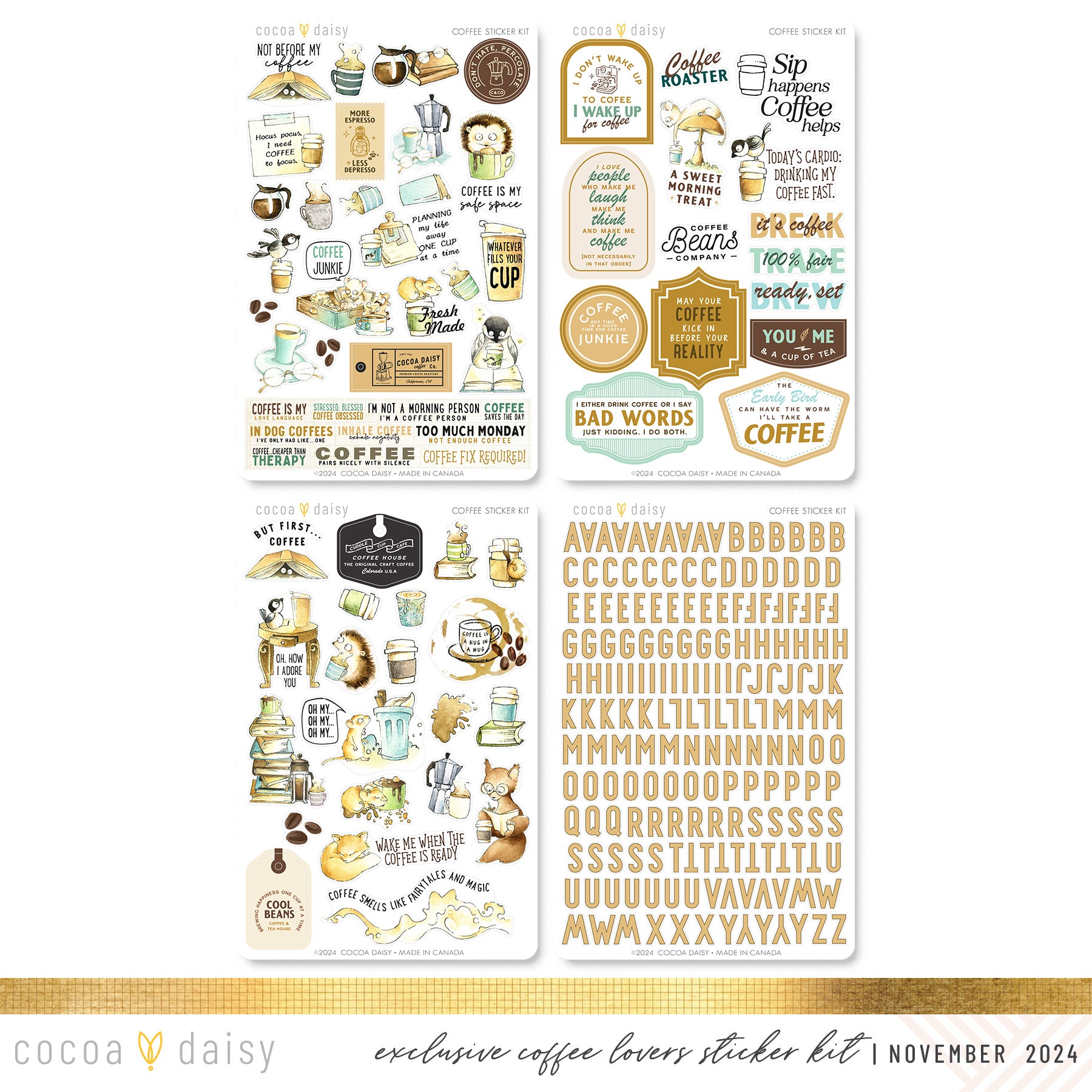 Coffee Bonus Sticker Kit 2024