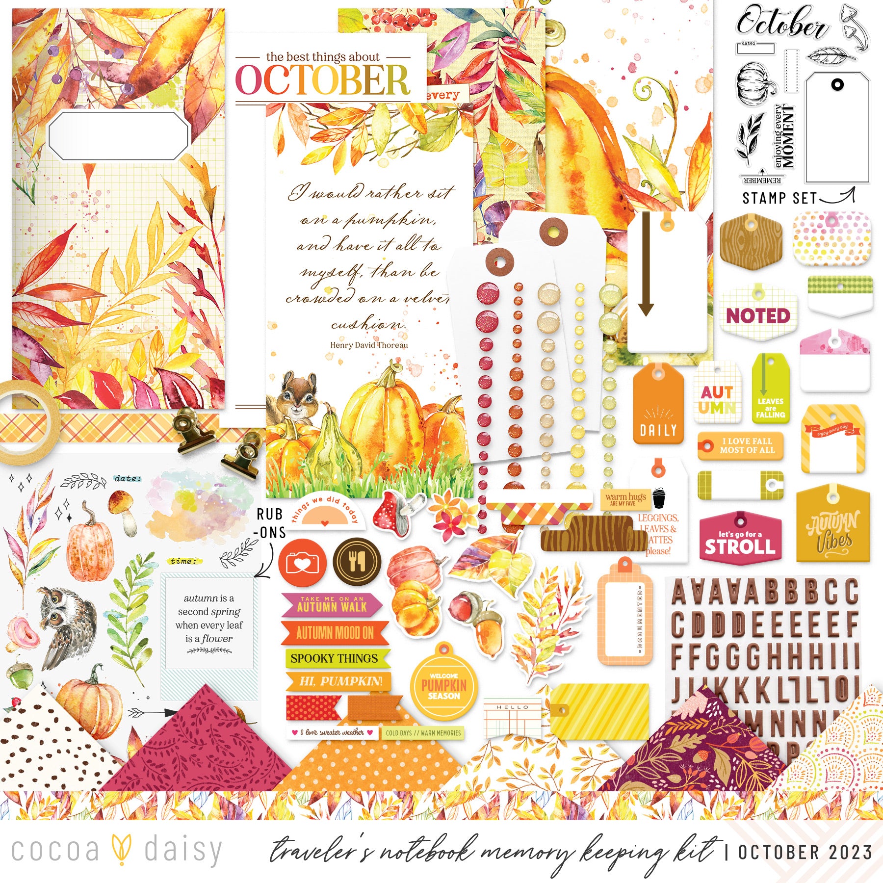 Autumn Whispers Traveler's Notebook Kit October 2023