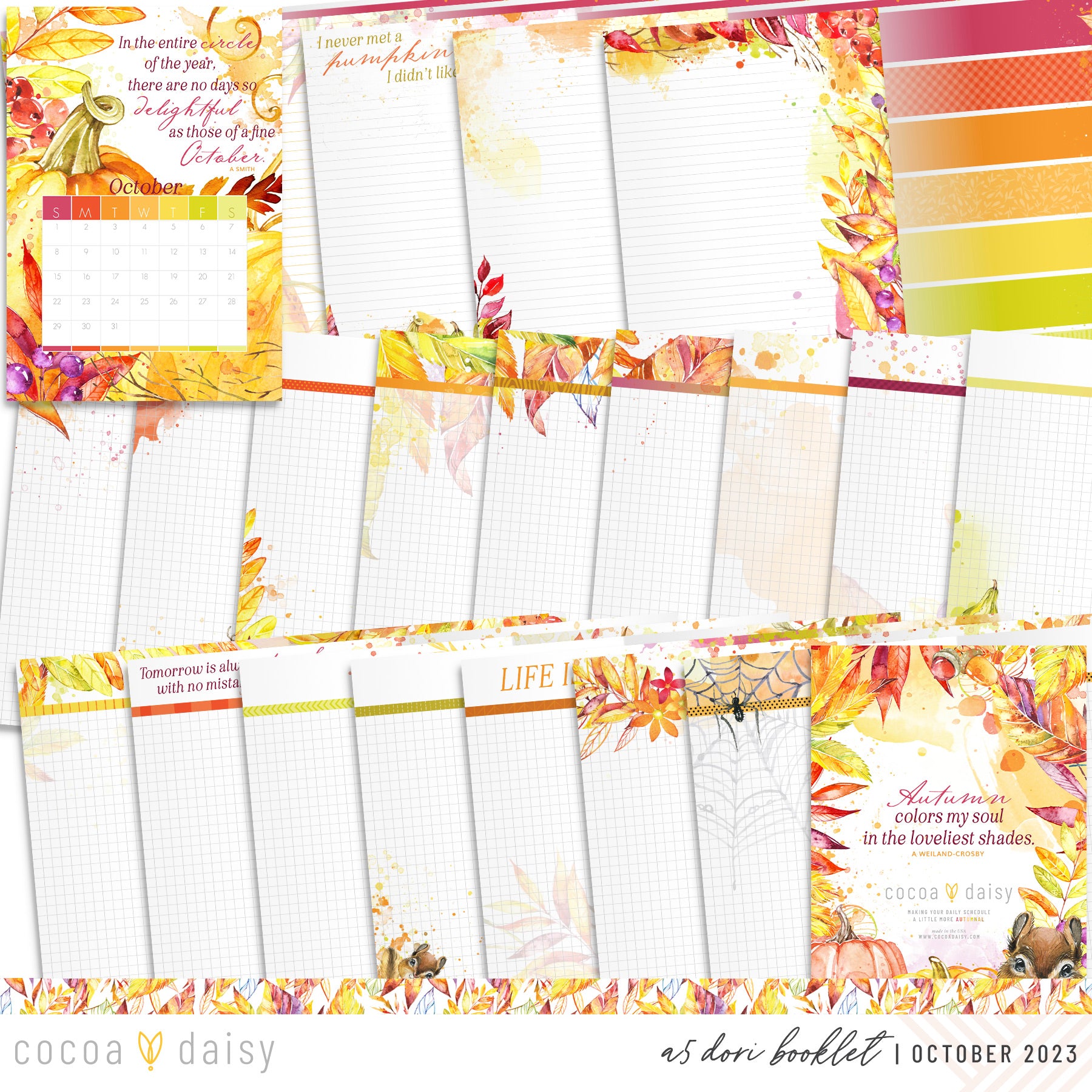 Autumn Whispers Inserts Only - Choose your size October 2023