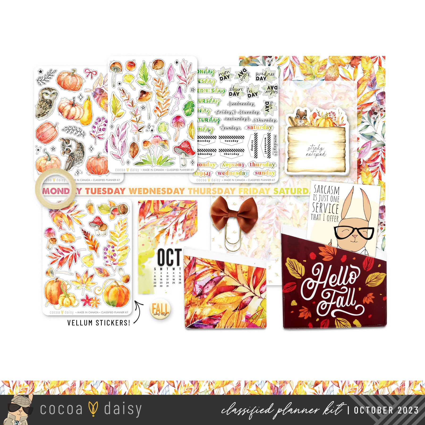 Autumn Whispers Classified Planner Kit October 2023