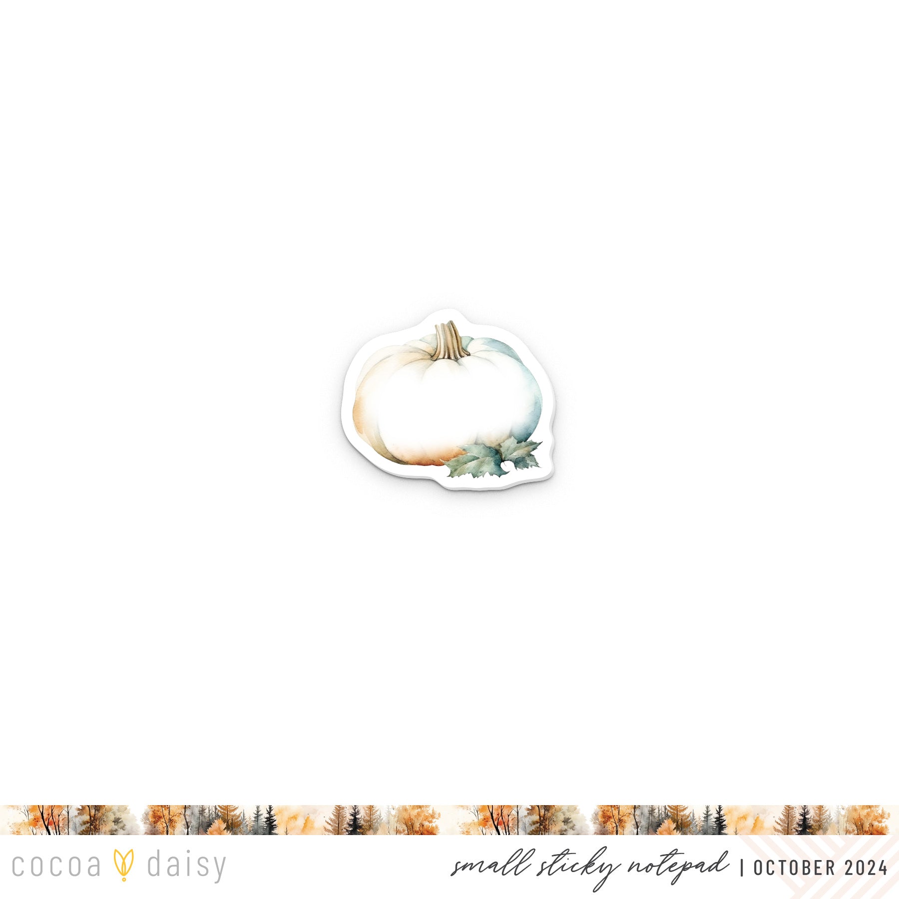 Cozy Season Pumpkin Sticky Notes from the Stationery Kit - October 2024