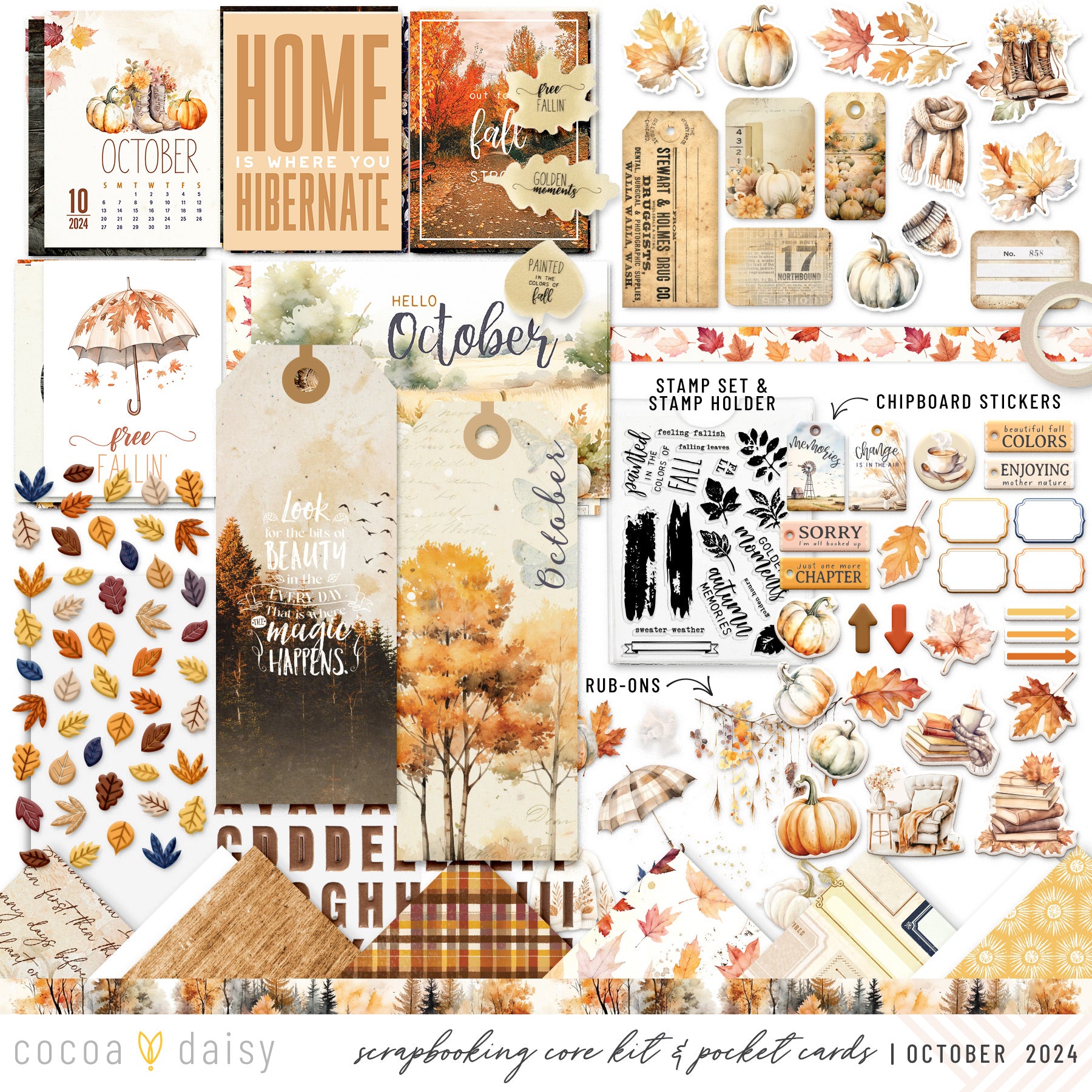 Cozy Season Scrapbooking Kit - Choose Your Add On - October 2024