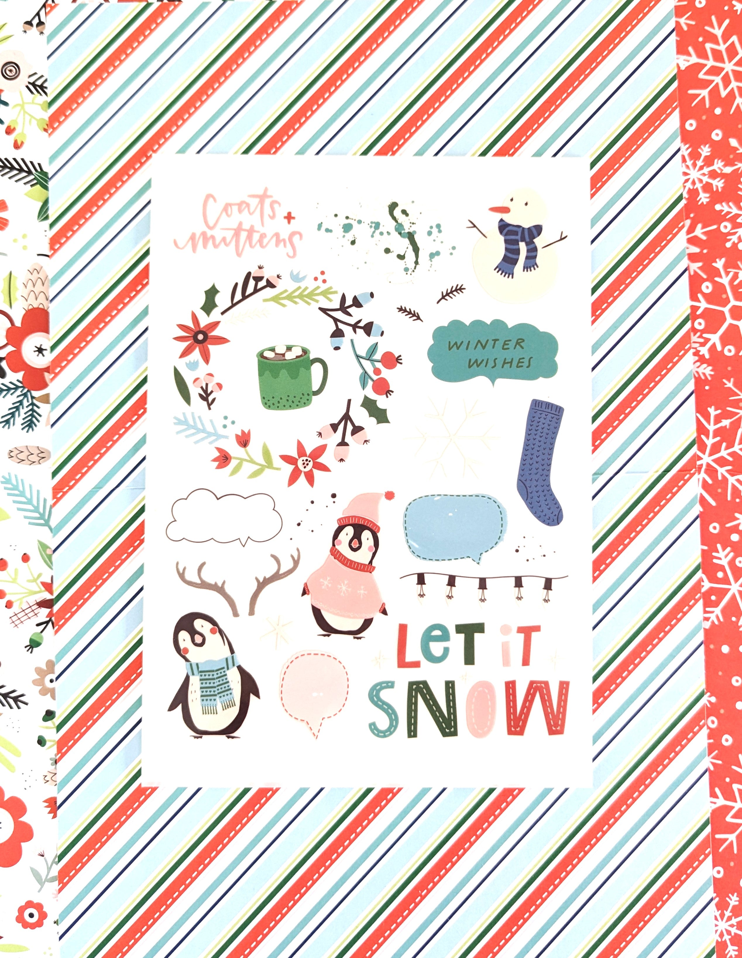 Let It Snow Rub-On Transfers "Let It Snow" from the TMNK Kit - December 2023