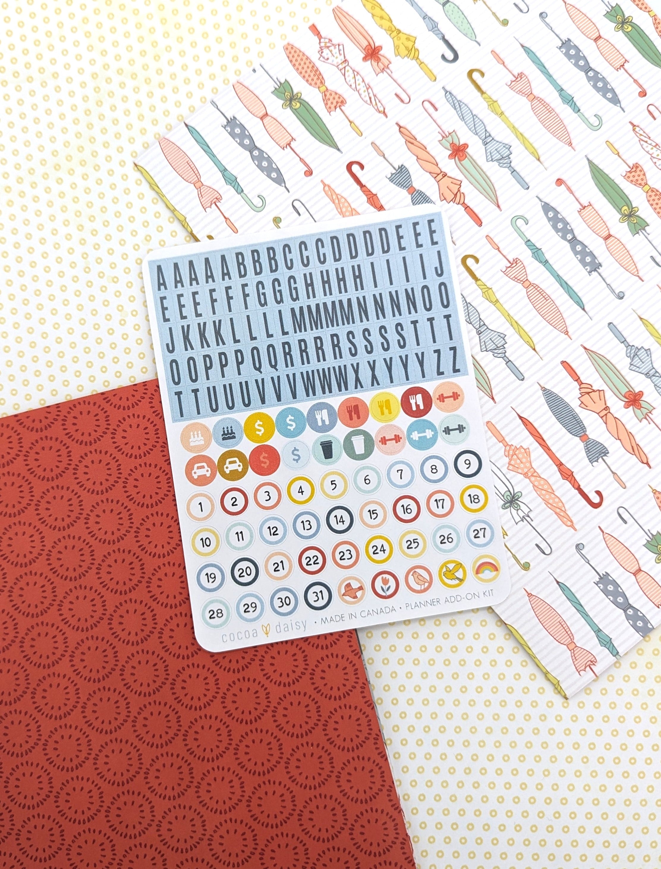 Take Flight "Alpha & Number" Planner Add On Sticker Sheet - April 2024