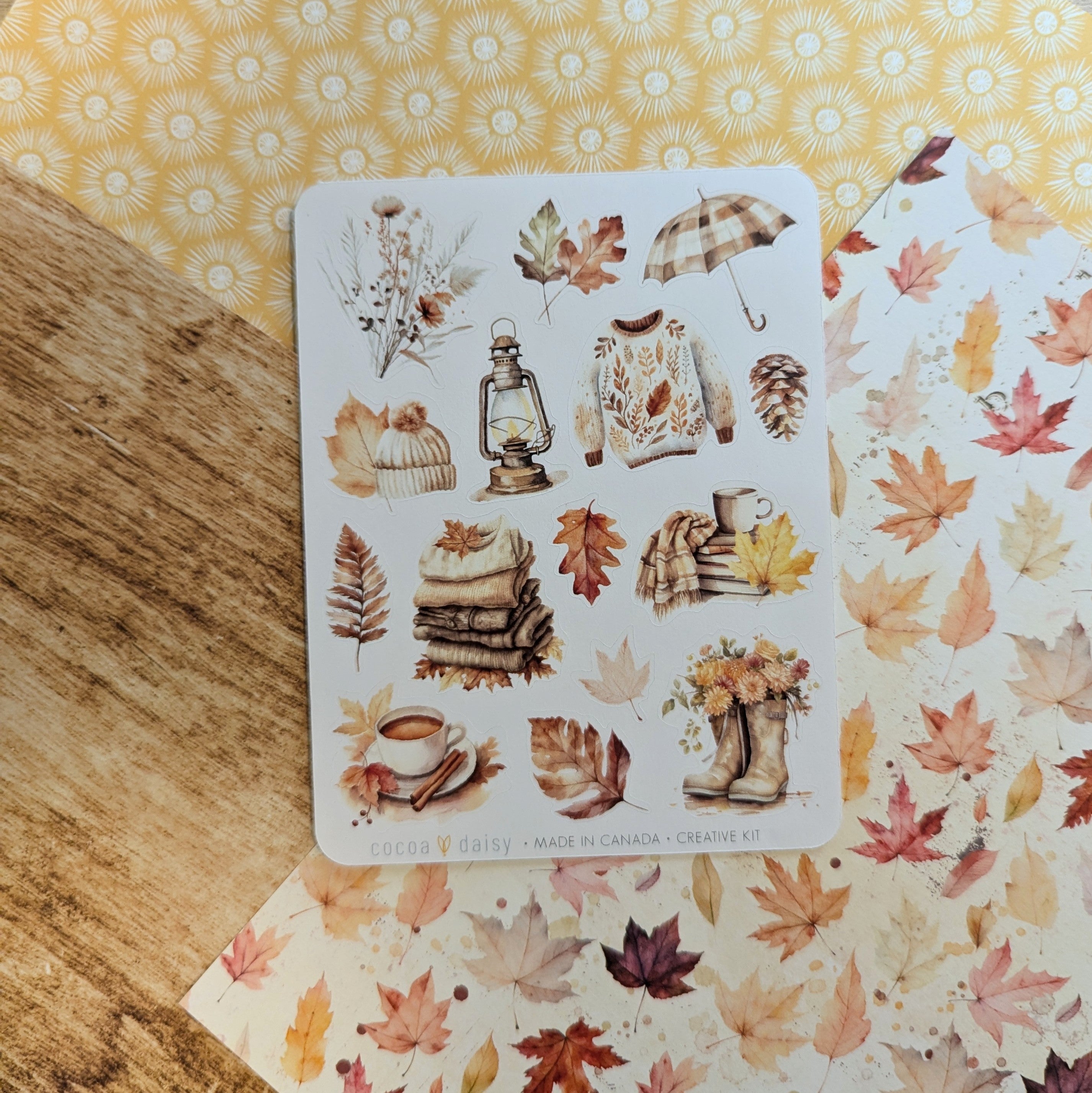 Cozy Season "Fall Favorites" Creative Kit Sticker Sheet October 2024