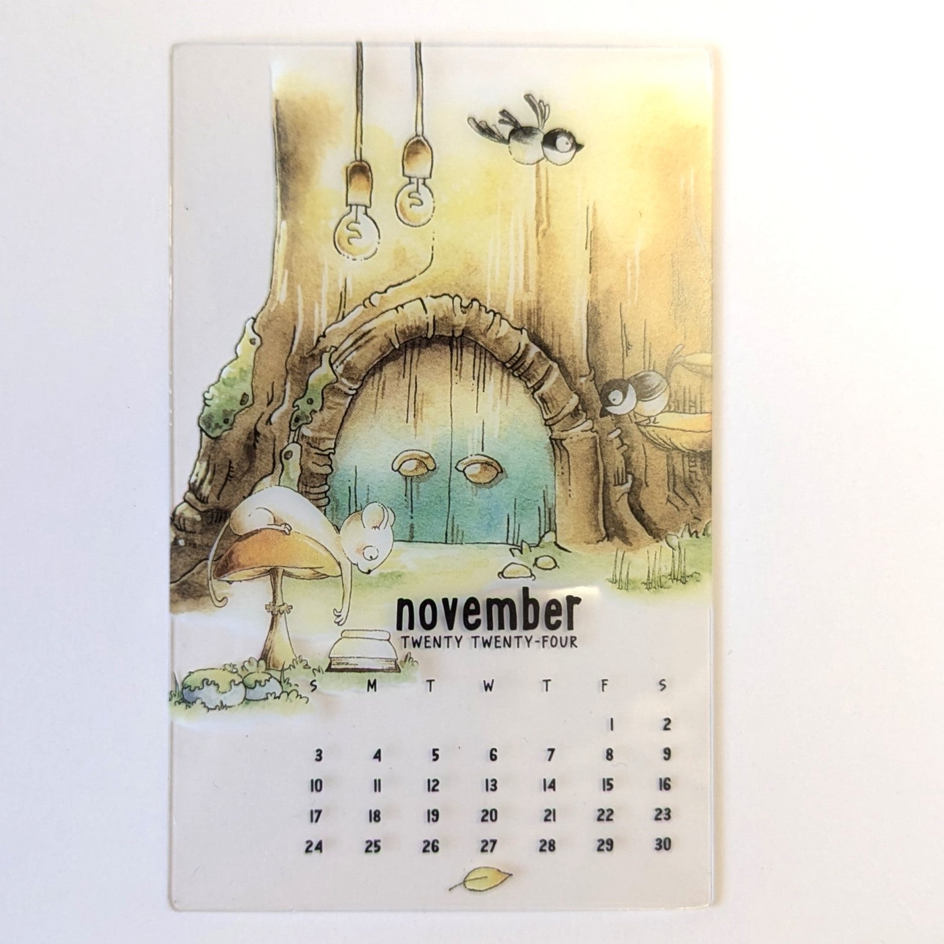 Chapters Clear Calendar Card - November 2024