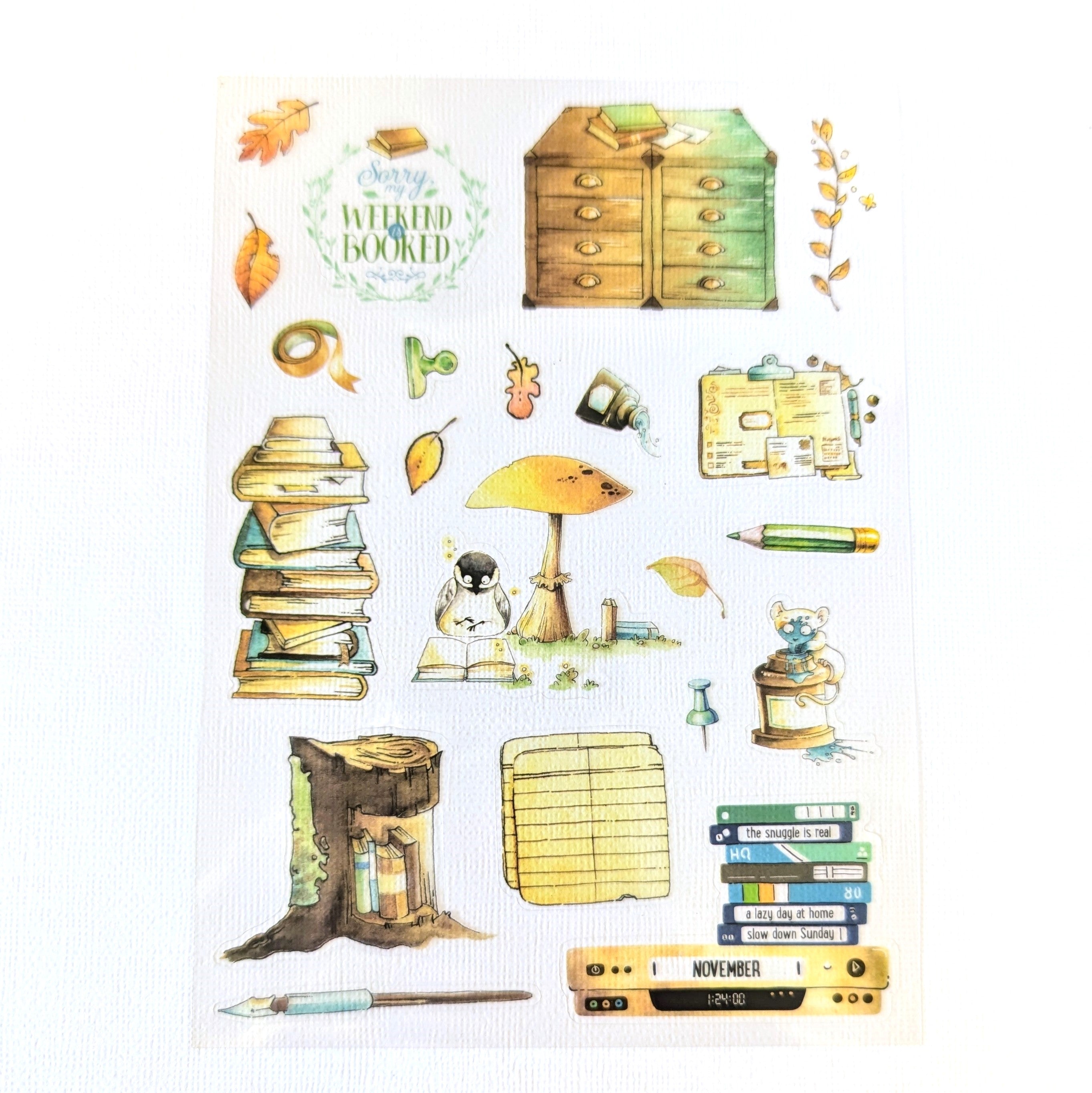 Chapters PET stickers from the Planner Kit - November 2024