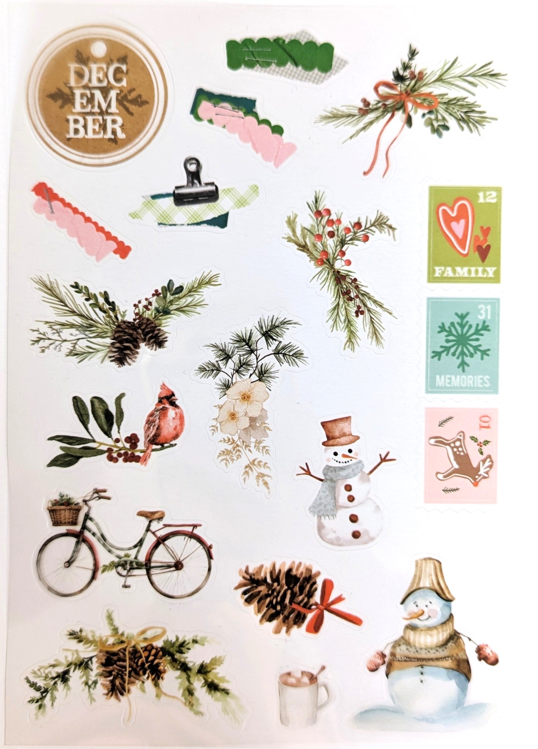 Cedar & Snow "December" PET stickers - December 2024