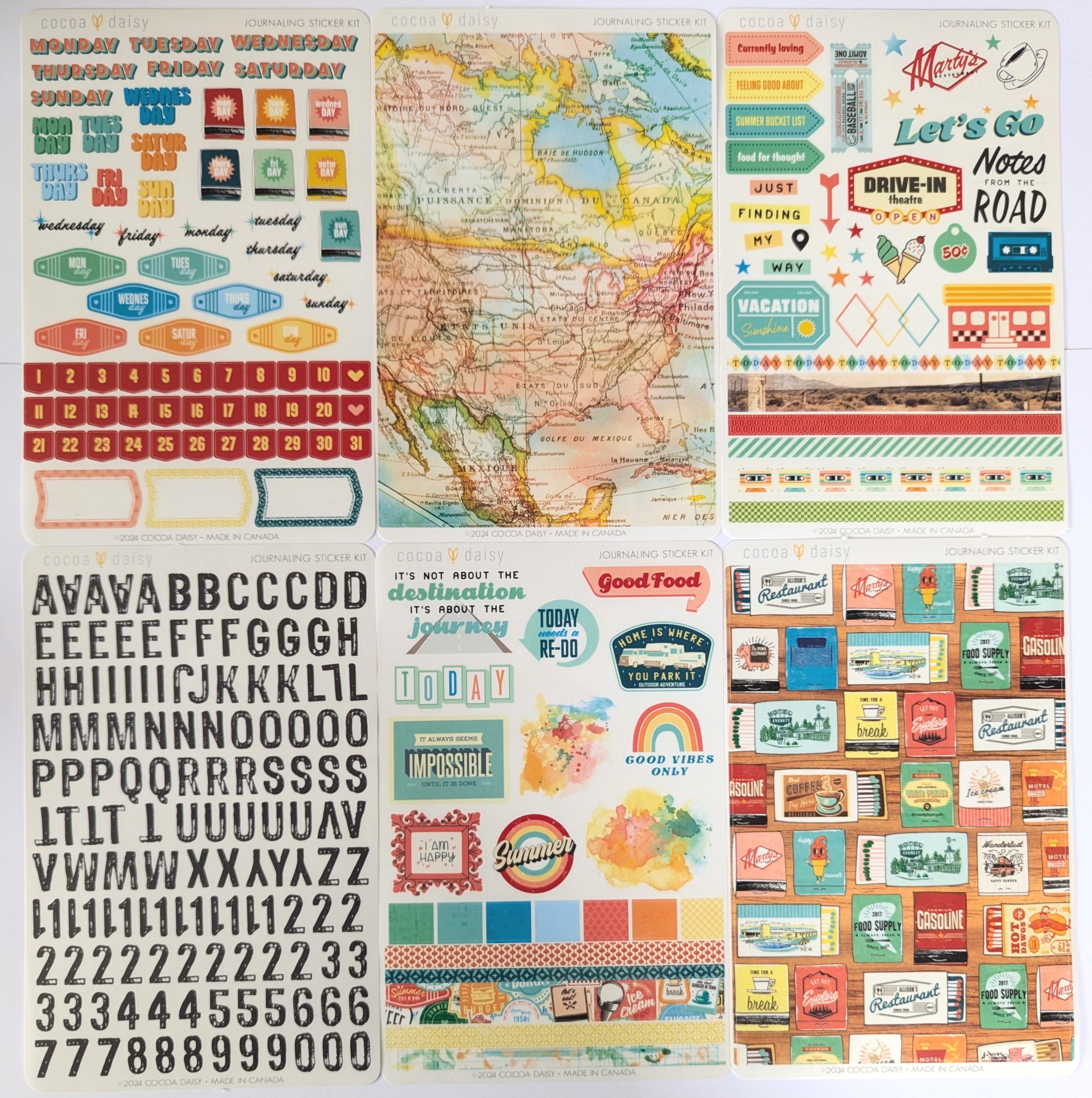 Let's Go Journaling Sticker Kit ONLY - June 2024