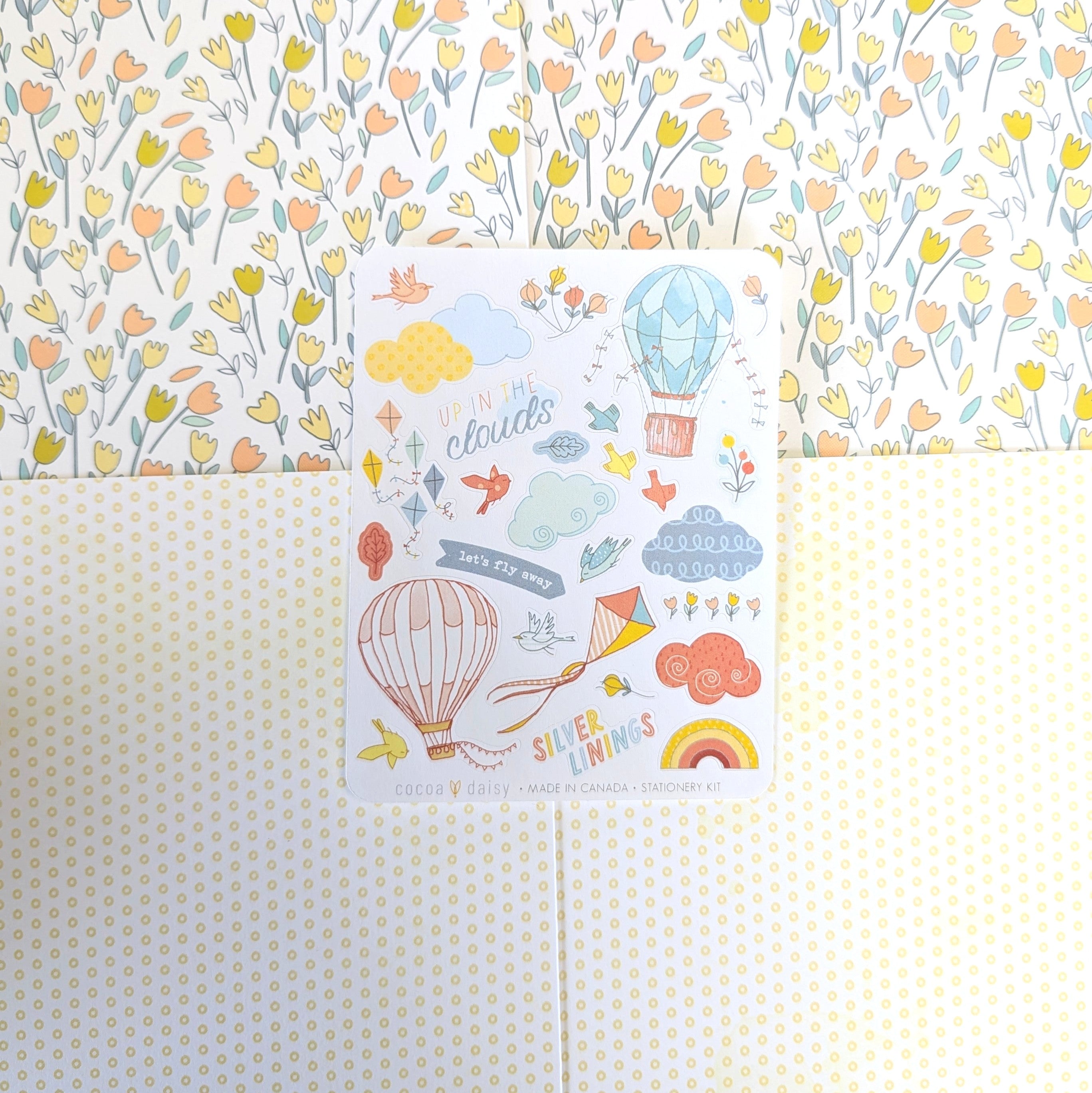 Take Flight "Up In The Clouds" Stationery Kit Sticker Sheet - April 2024