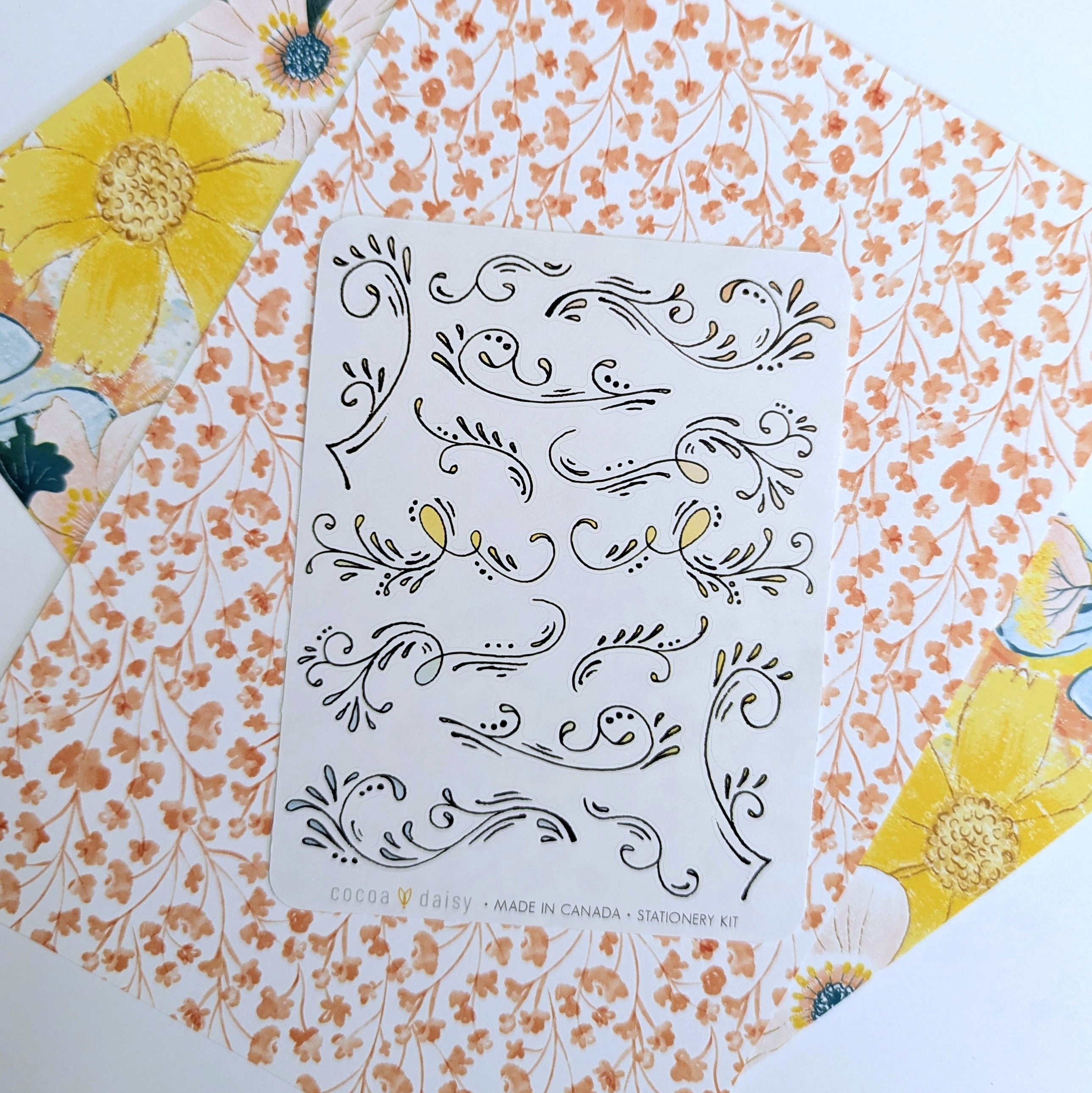 Flourish "Doodles" Stationery Kit Sticker Sheet - May 2025