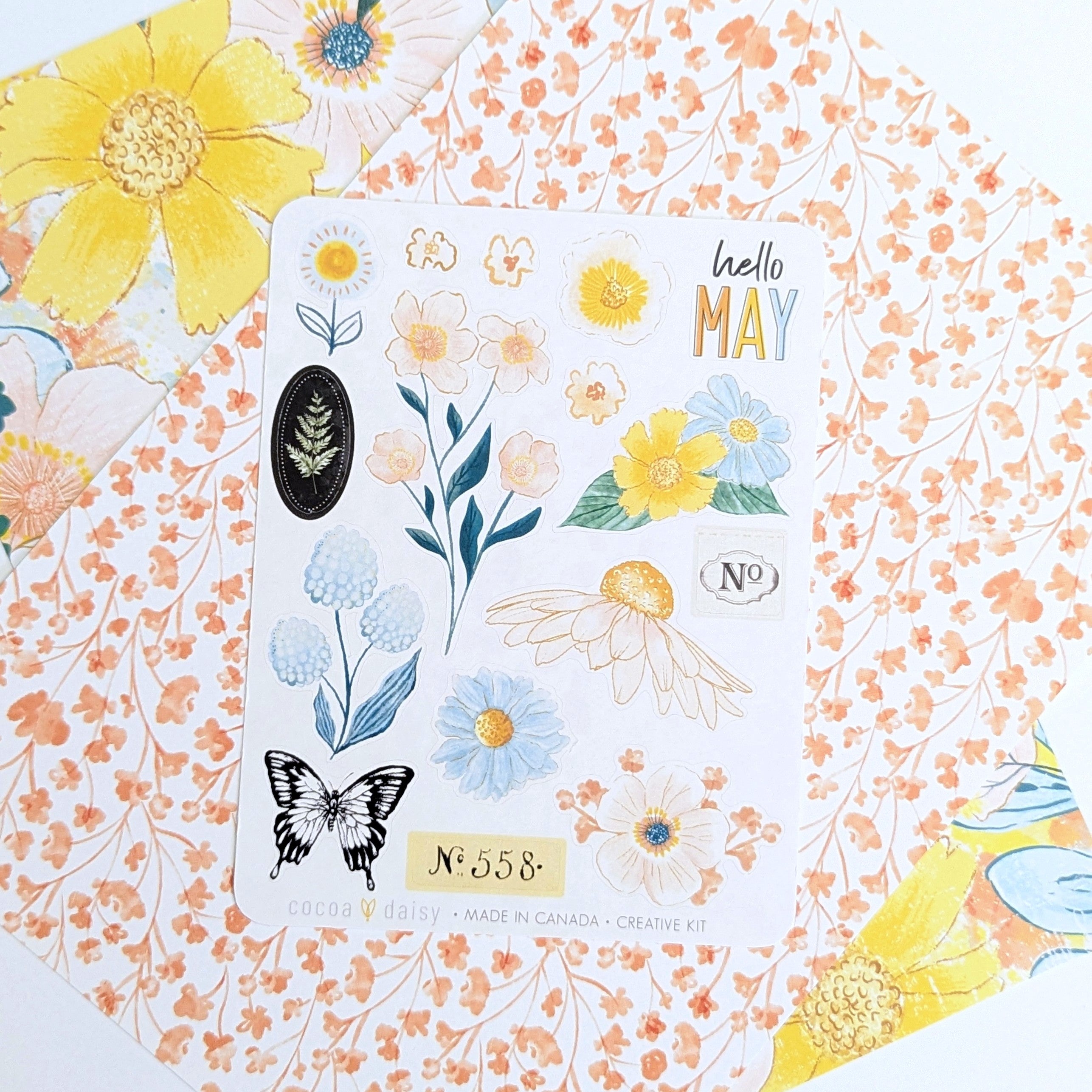 Flourish "Hello May" Creative Kit Sticker Sheet - May 2025