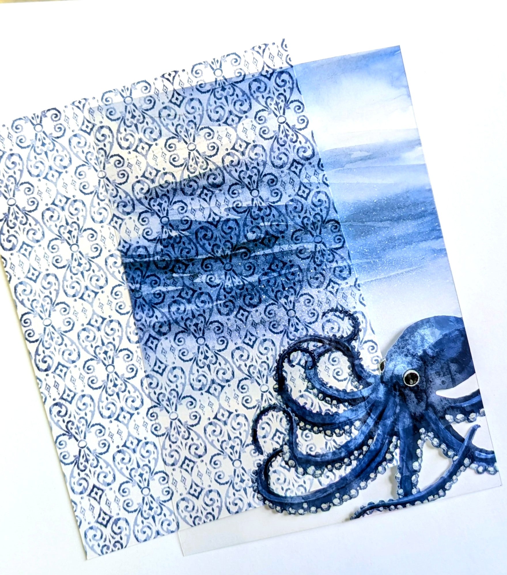 Mediterranean Muse "Octopus" Stationery Kit Overlay - June 2025