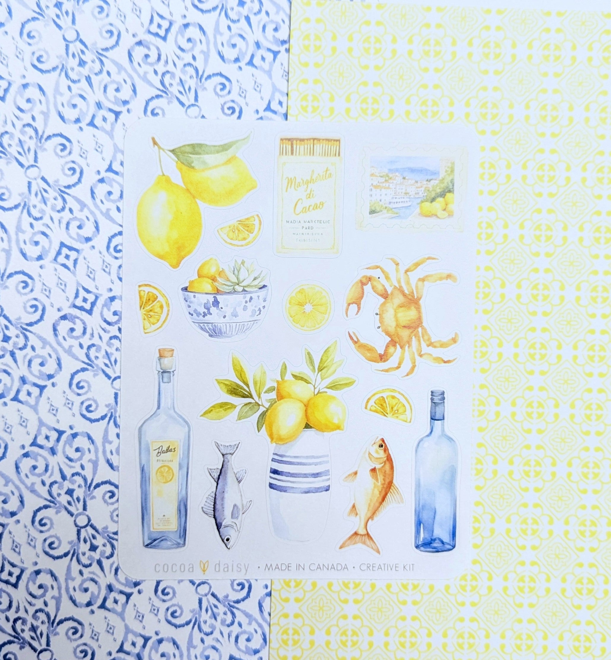 Mediterranean Muse "Lemon" Creative Kit Sticker Sheet - June 2025