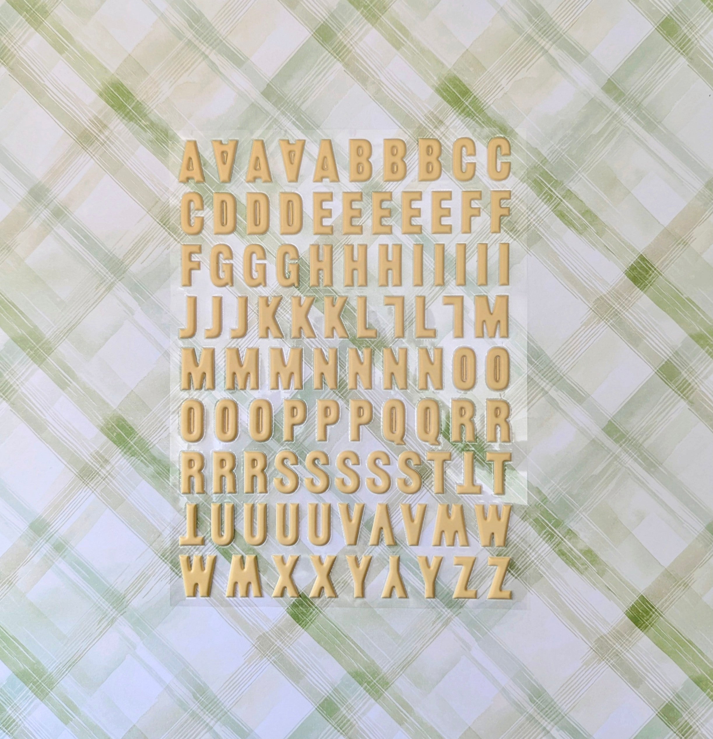 Moss & Mirth Beige Puffy Alpha Stickers - November 2025