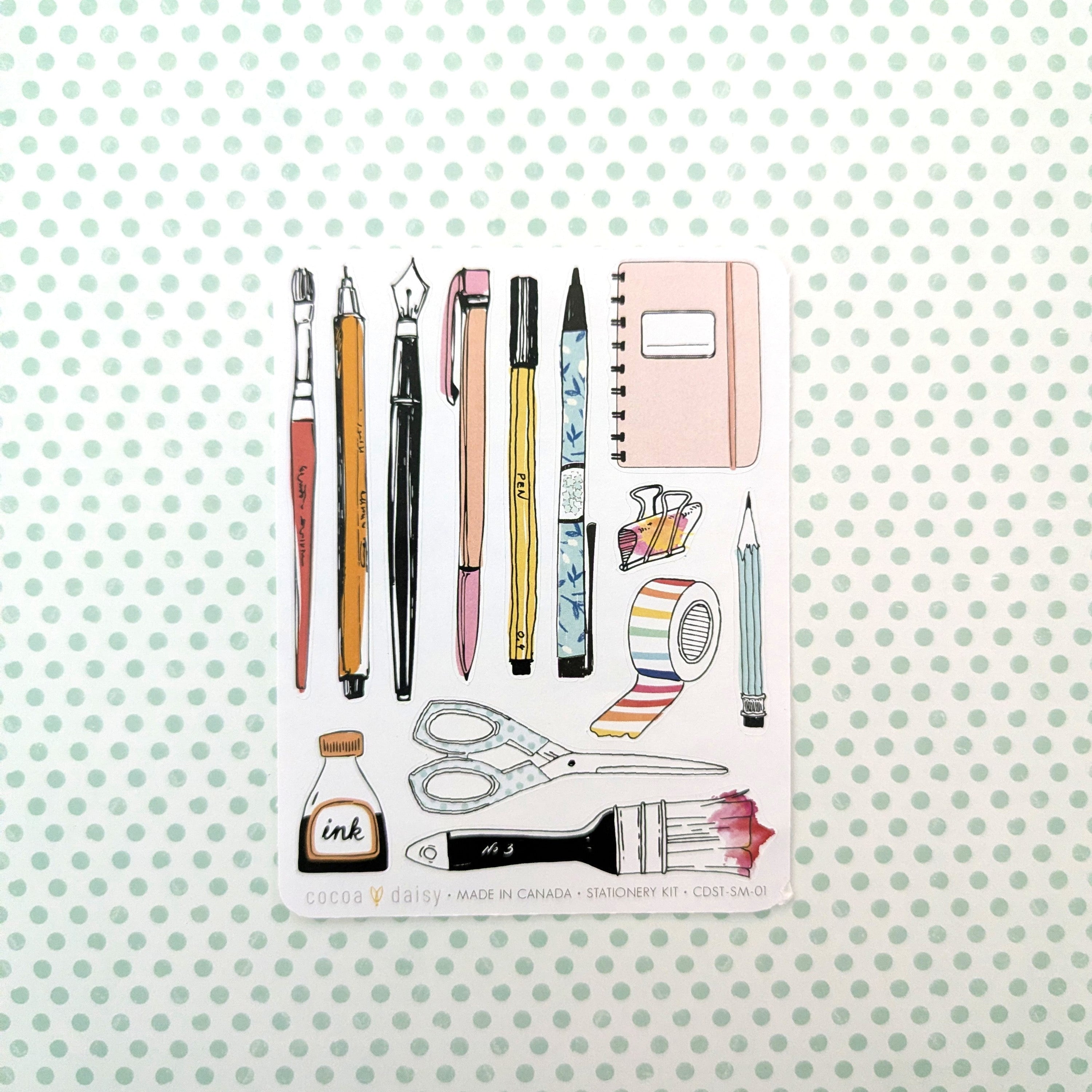 Inklings Decorative "Pens" Stationery Kit Sticker Sheet - February 2026