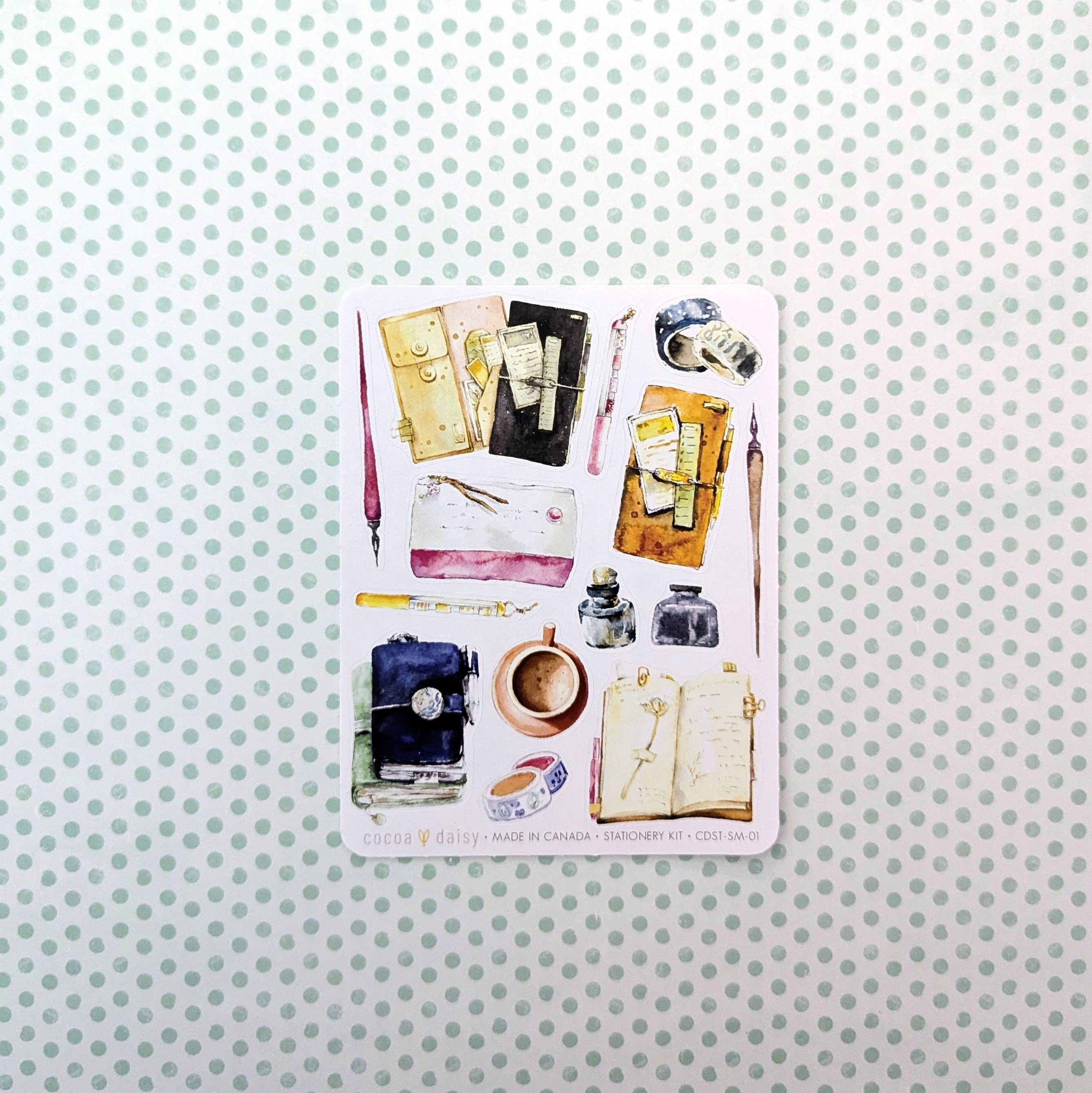 Inklings Decorative "Traveler's Notebook" Stationery Kit Sticker Sheet - February 2026