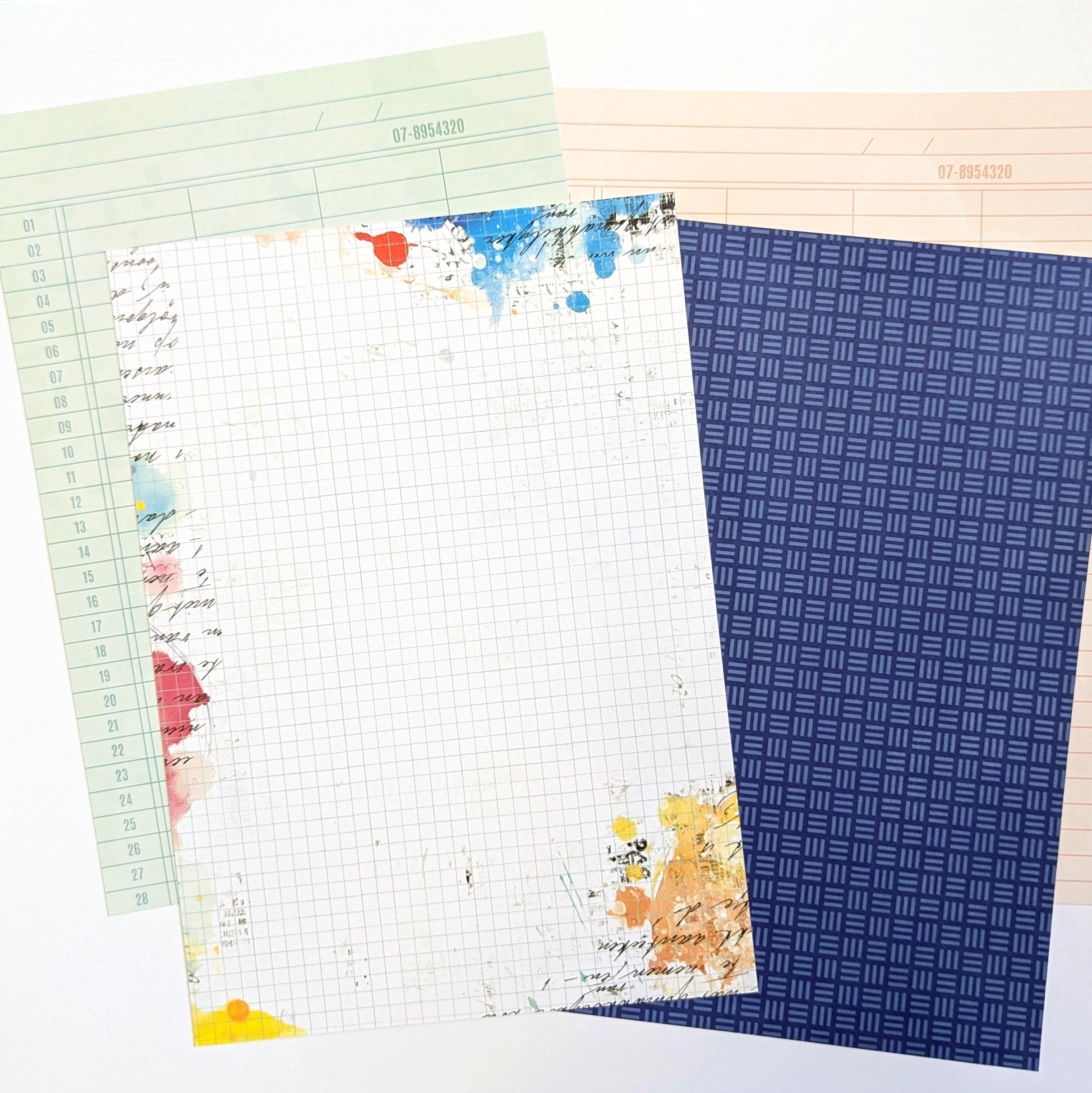 Inklings Subtle Patterned Papers From The Deluxe Journaling Kit - February 2026