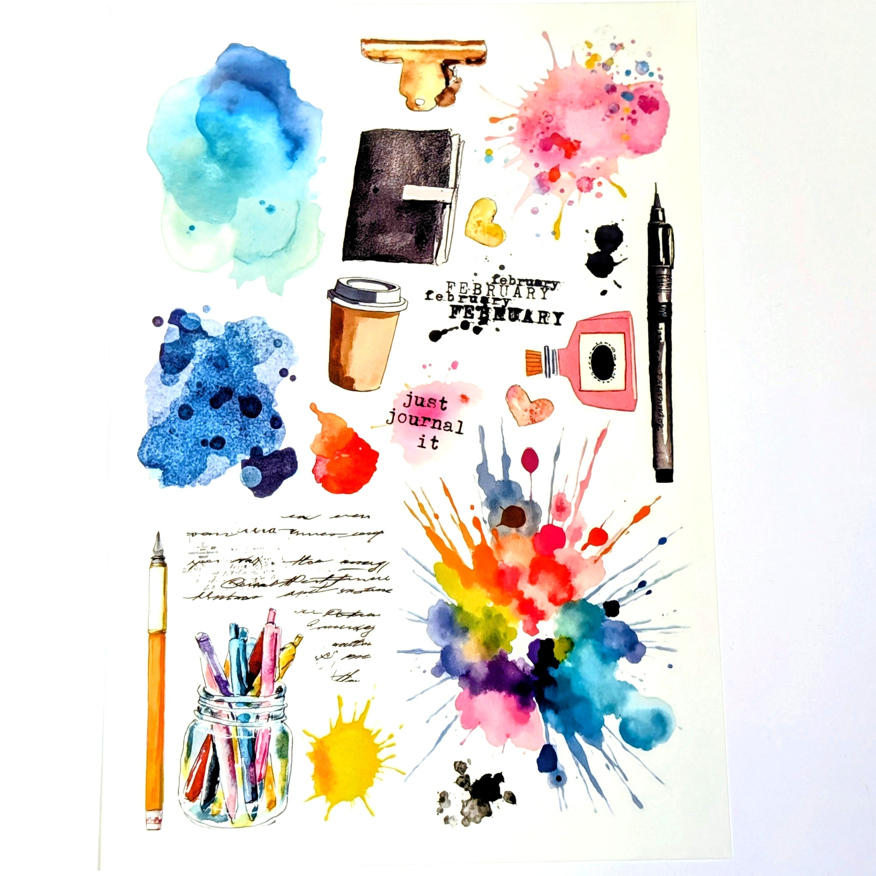 Inklings "Just Journal It" Rub On Transfers  - February 2026