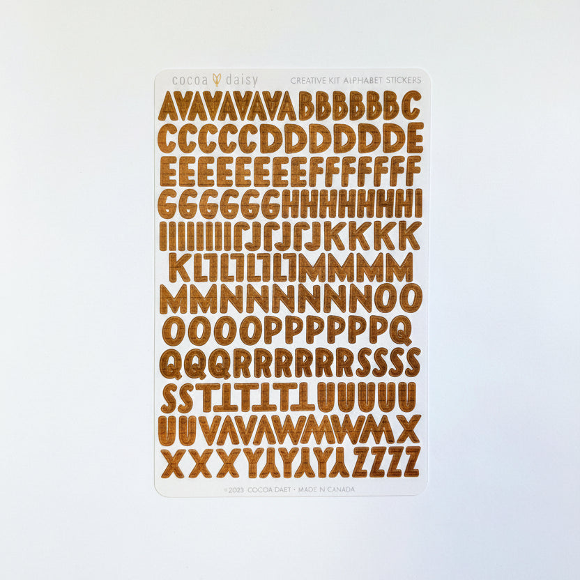 Where The Breeze Begins Brown Alpha Sticker Sheet - March 2026