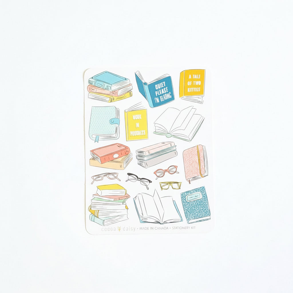 Booked For Spring "Books" Stationery Kit Sticker Sheet - April 2026