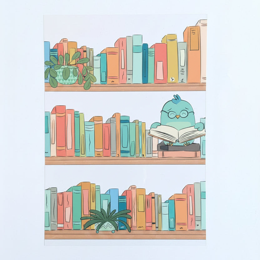 Booked For Spring Bookshelf Stationery Kit Overlay - April 2026