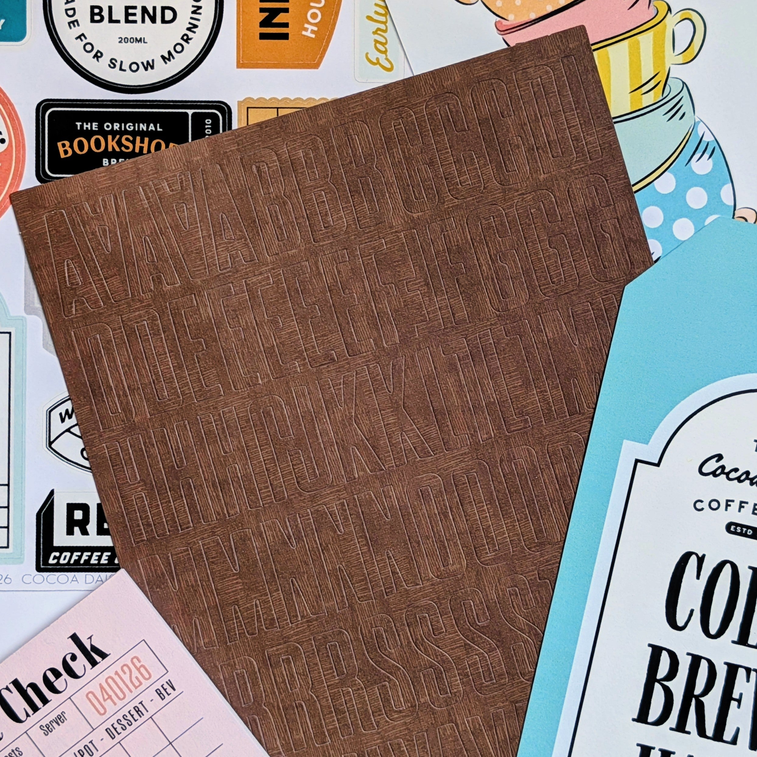 Coffee Bonus Kit Brown Alpha Sticker Sheet - April 2026