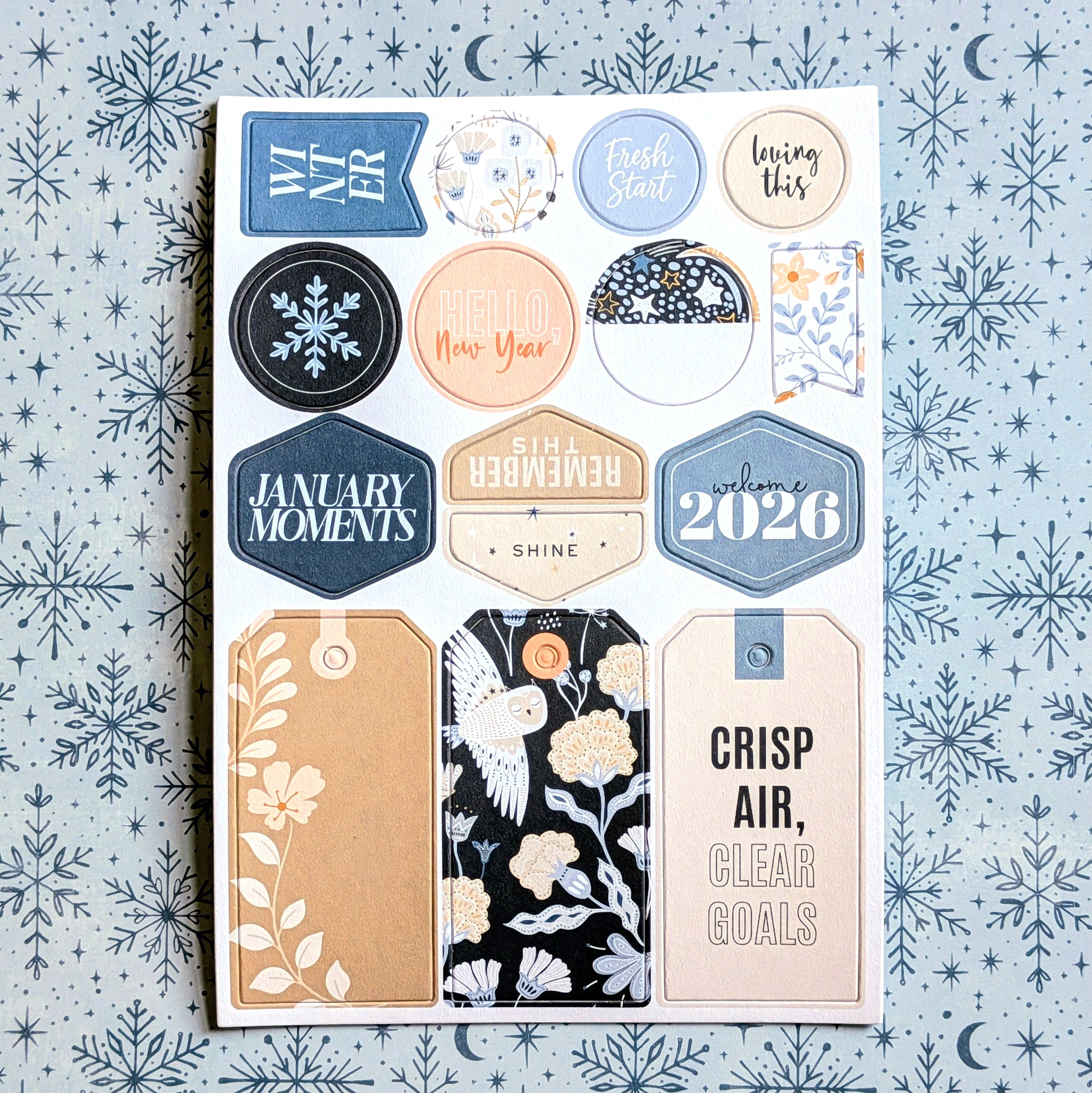 Wisdom & Wonder Chipboard from the Scrapbooking Kit - January 2026
