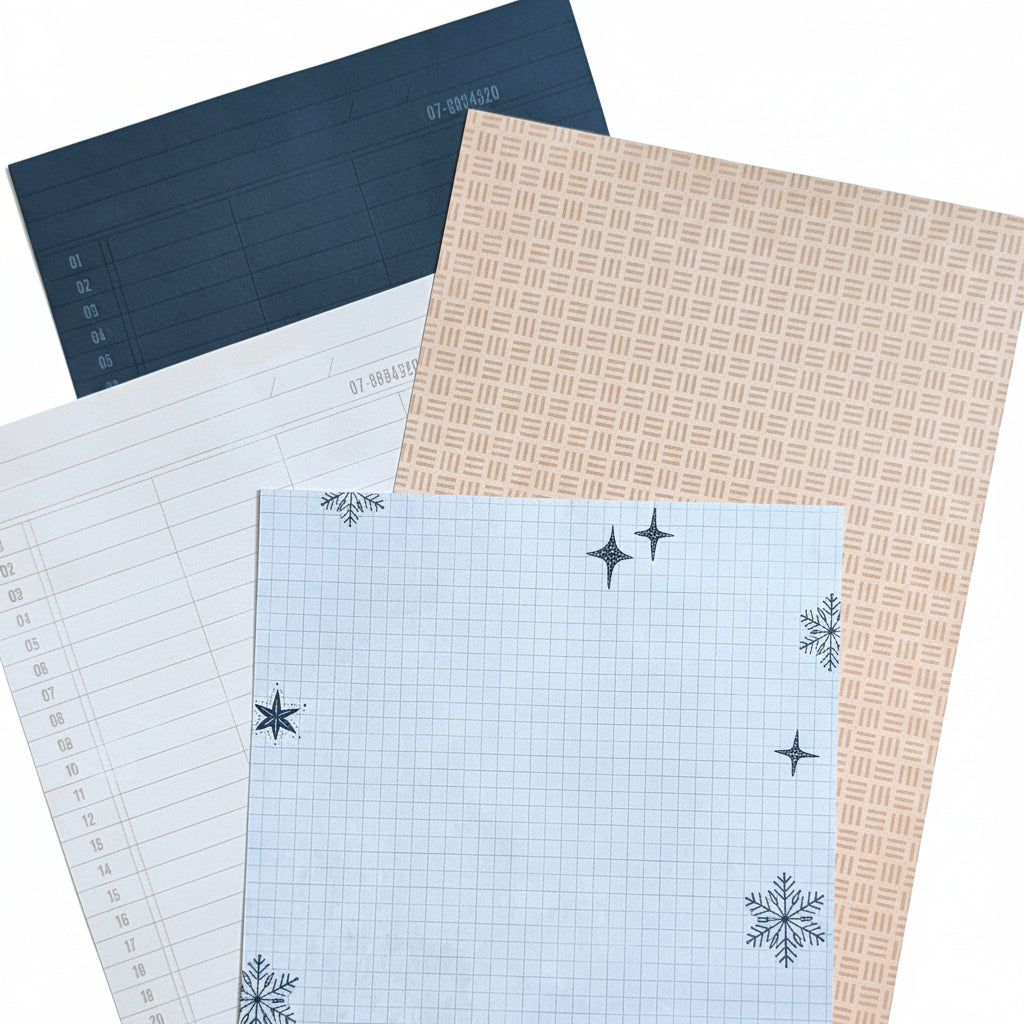 Wisdom & Wonder Subtle Patterned Papers From The Deluxe Journaling Kit - January 2026