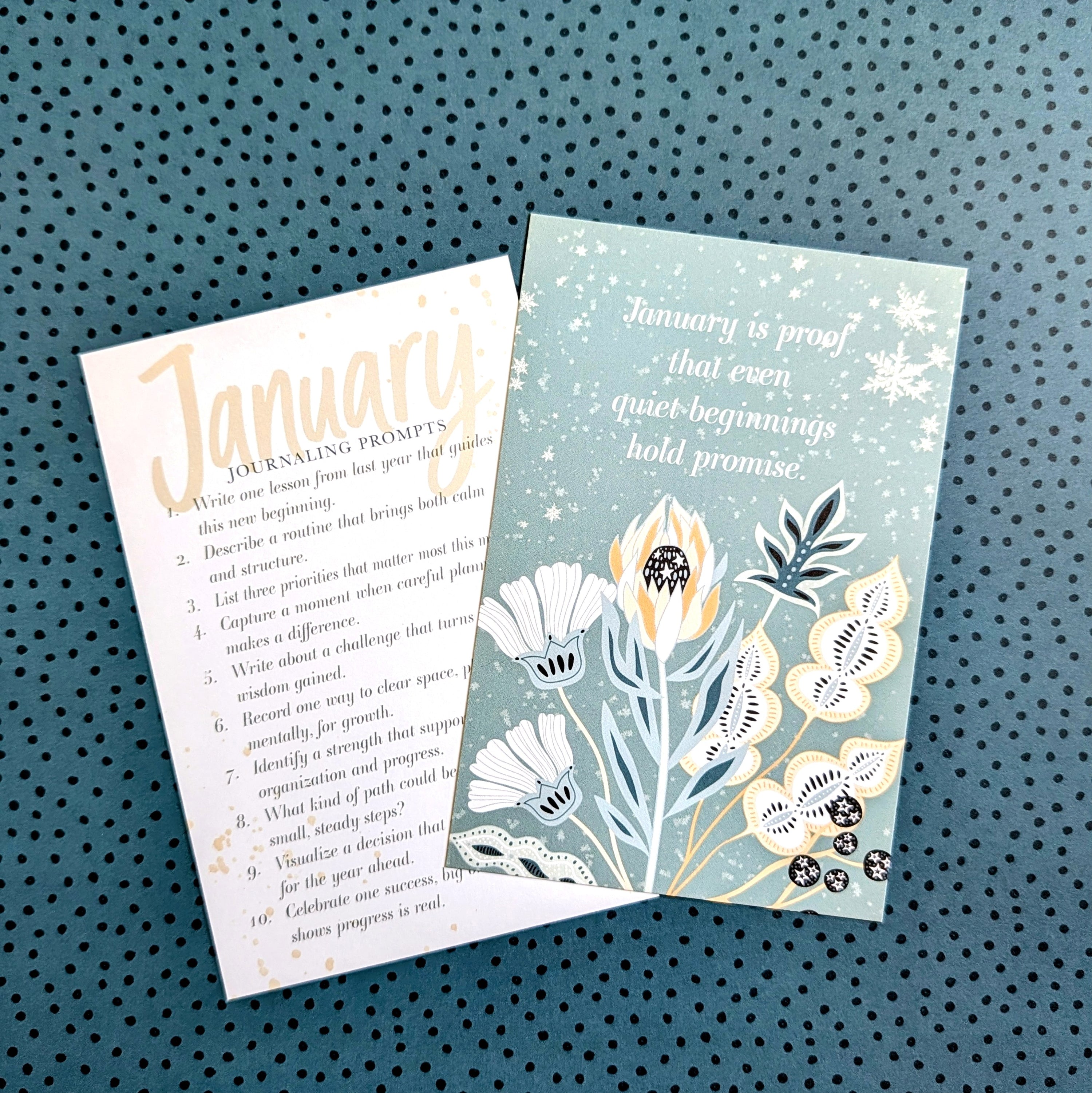 Wisdom & Wonder Journaling Prompt Card - January 2026