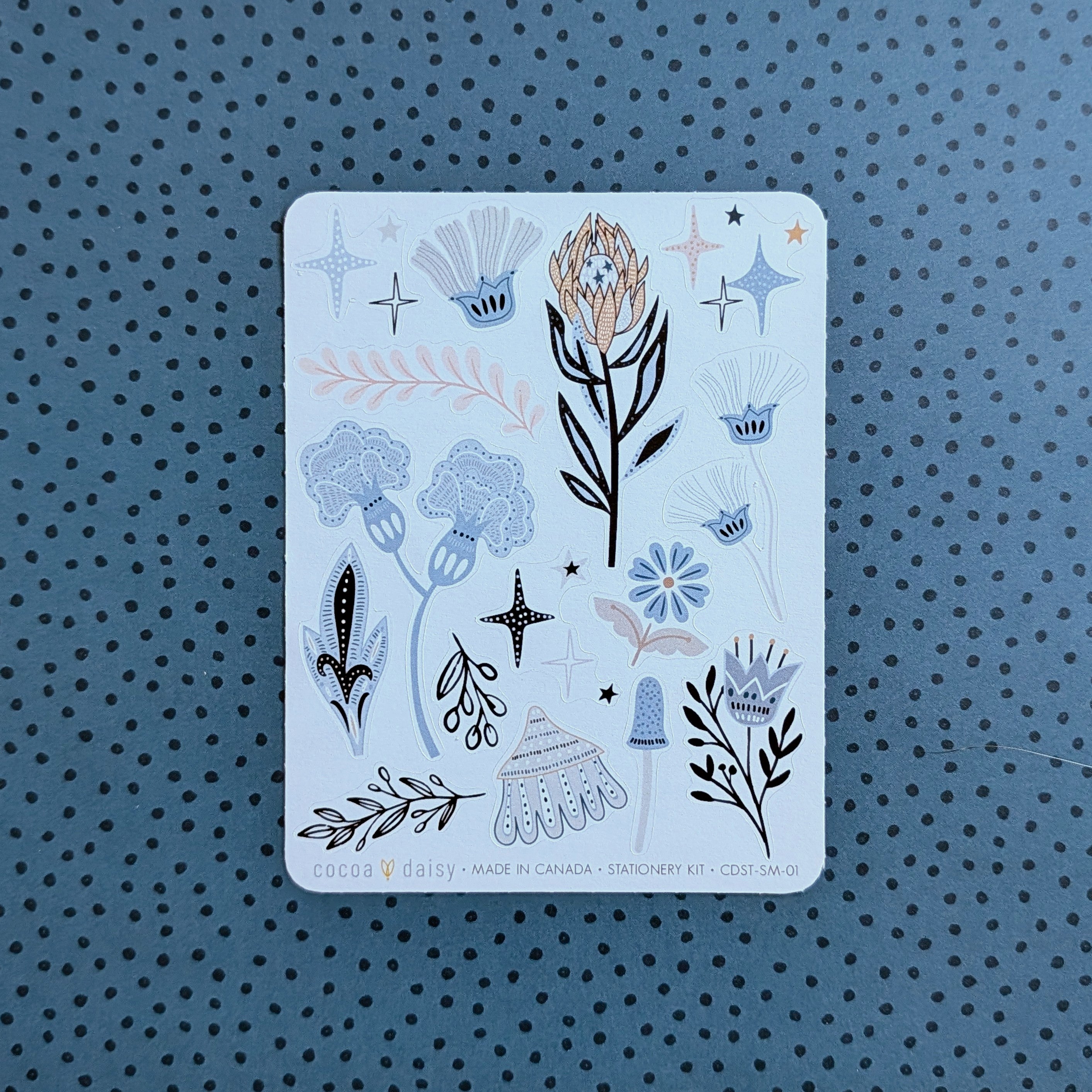 Wisdom & Wonder "Floral" Stationery Kit Sticker Sheet - January 2026