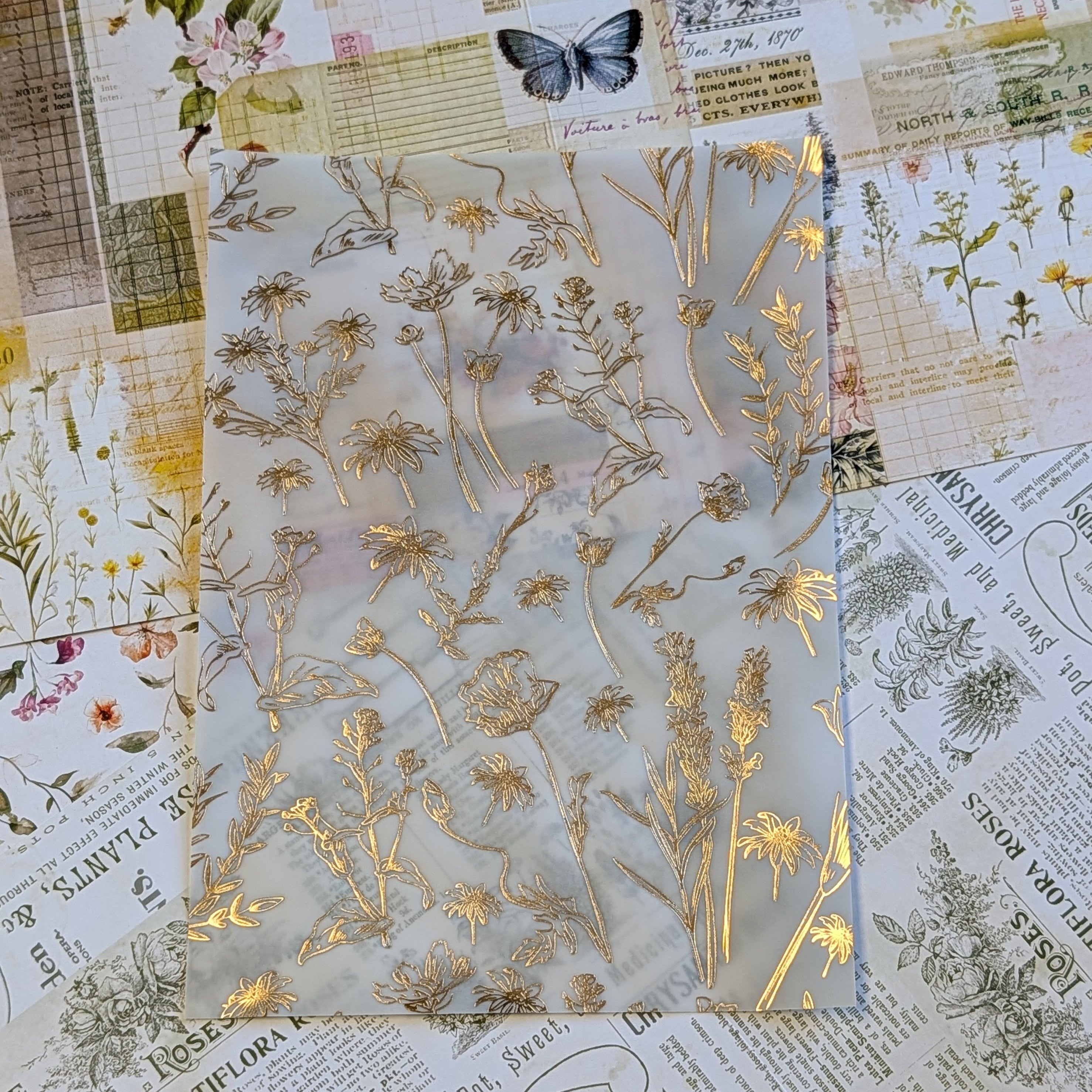 Field Notes & Florals "Gold Foiled Floral" Deluxe Journaling Kit Vellum - May 2026