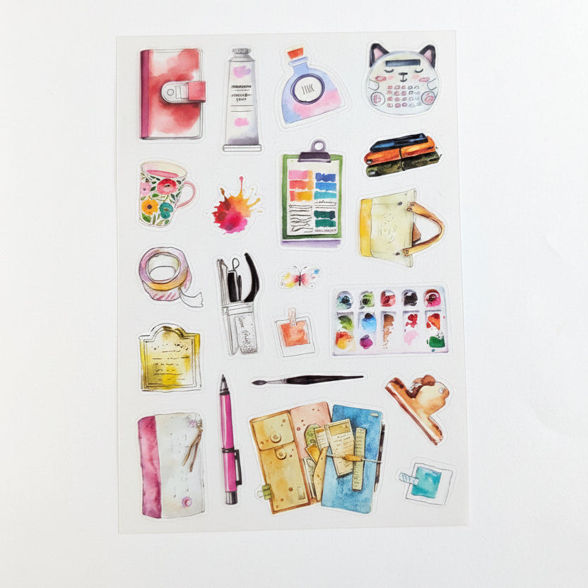 Inklings "Mixed Media" Stationery Kit PET Stickers - February 2026
