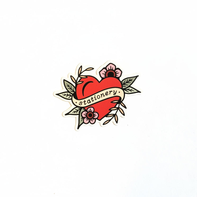"Stationery Heart" Vinyl Sticker - 2026