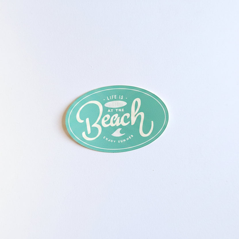 "Life Is Better At The Beach" Vinyl Sticker - 2026