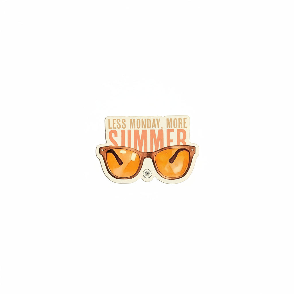 "Less Monday, More Summer" Vinyl Sticker - 2026