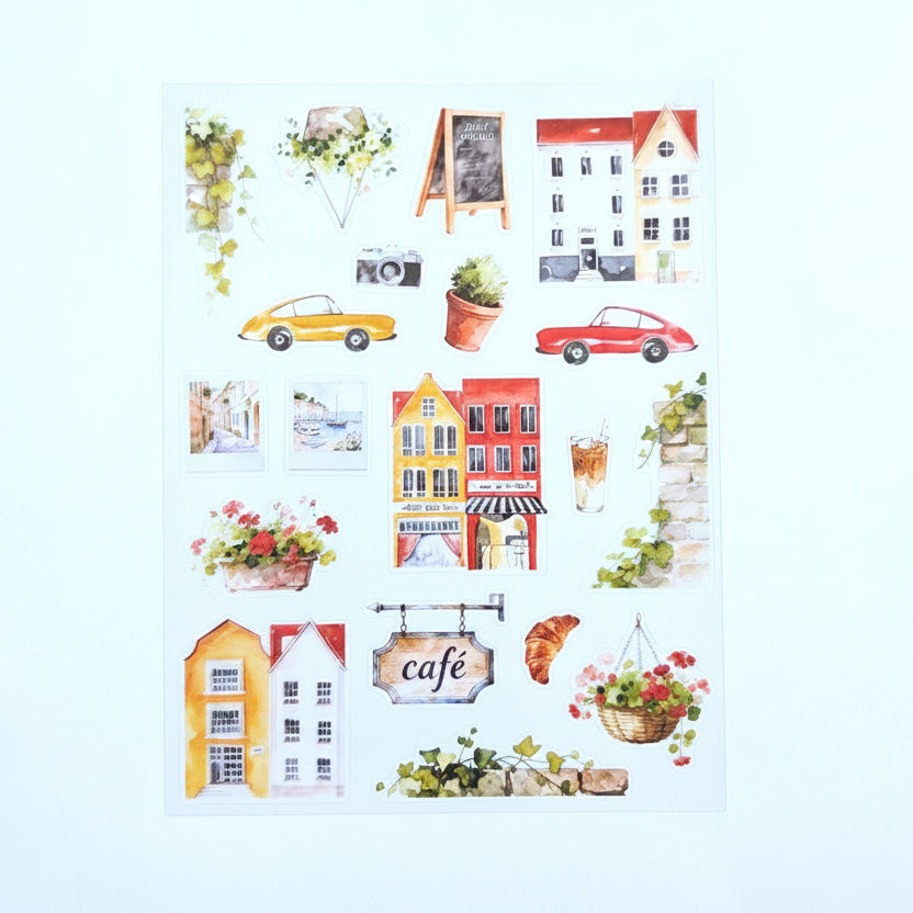 Summer Avenue "Around The Town" Planner Kit PET Stickers - June 2026