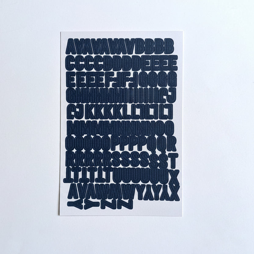 Limited Edition 2026 Travel Kit Navy Blue Alpha Sticker Sheet - June 2026