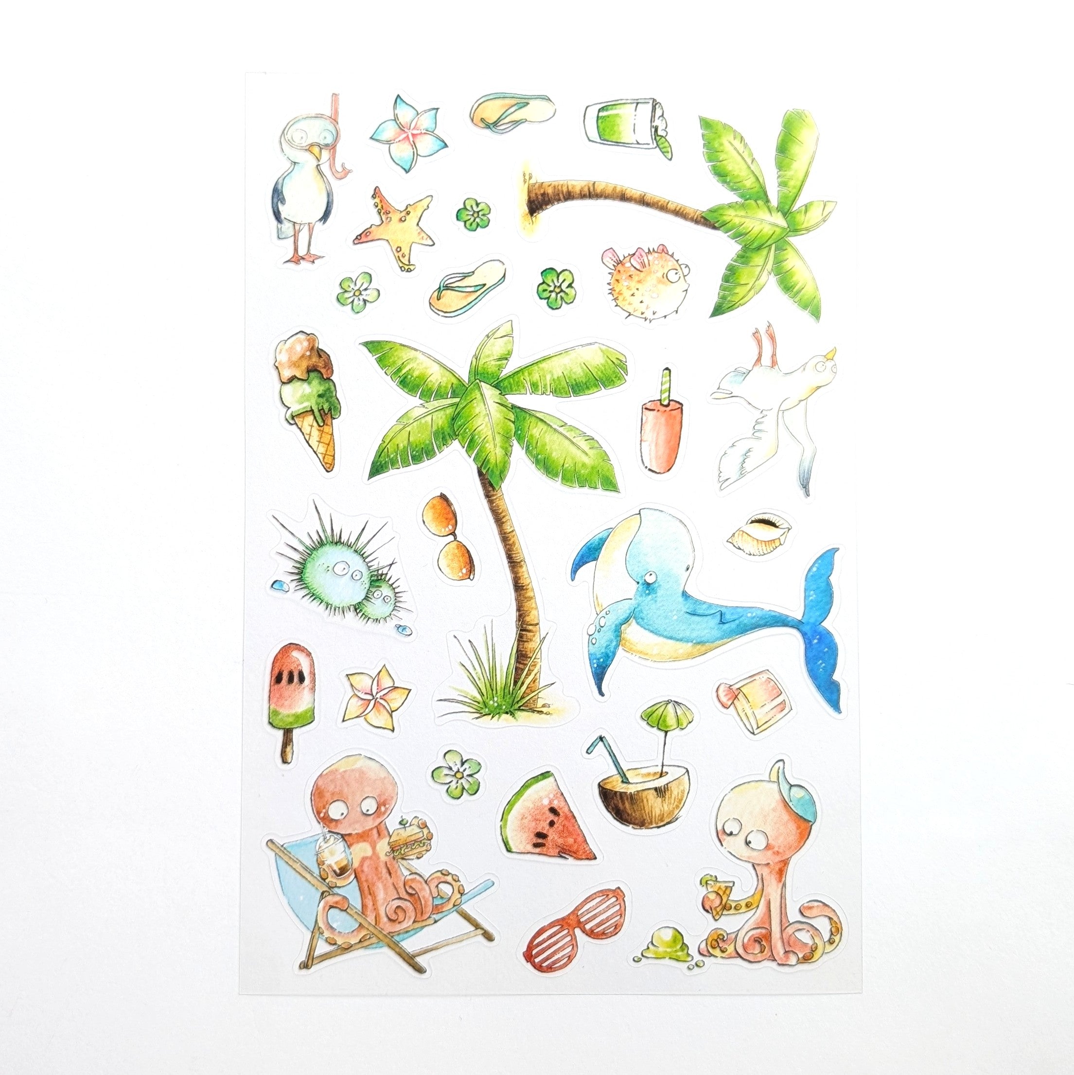 Coconut Cove "Palm Trees" Stationery Kit PET Stickers - July 2026