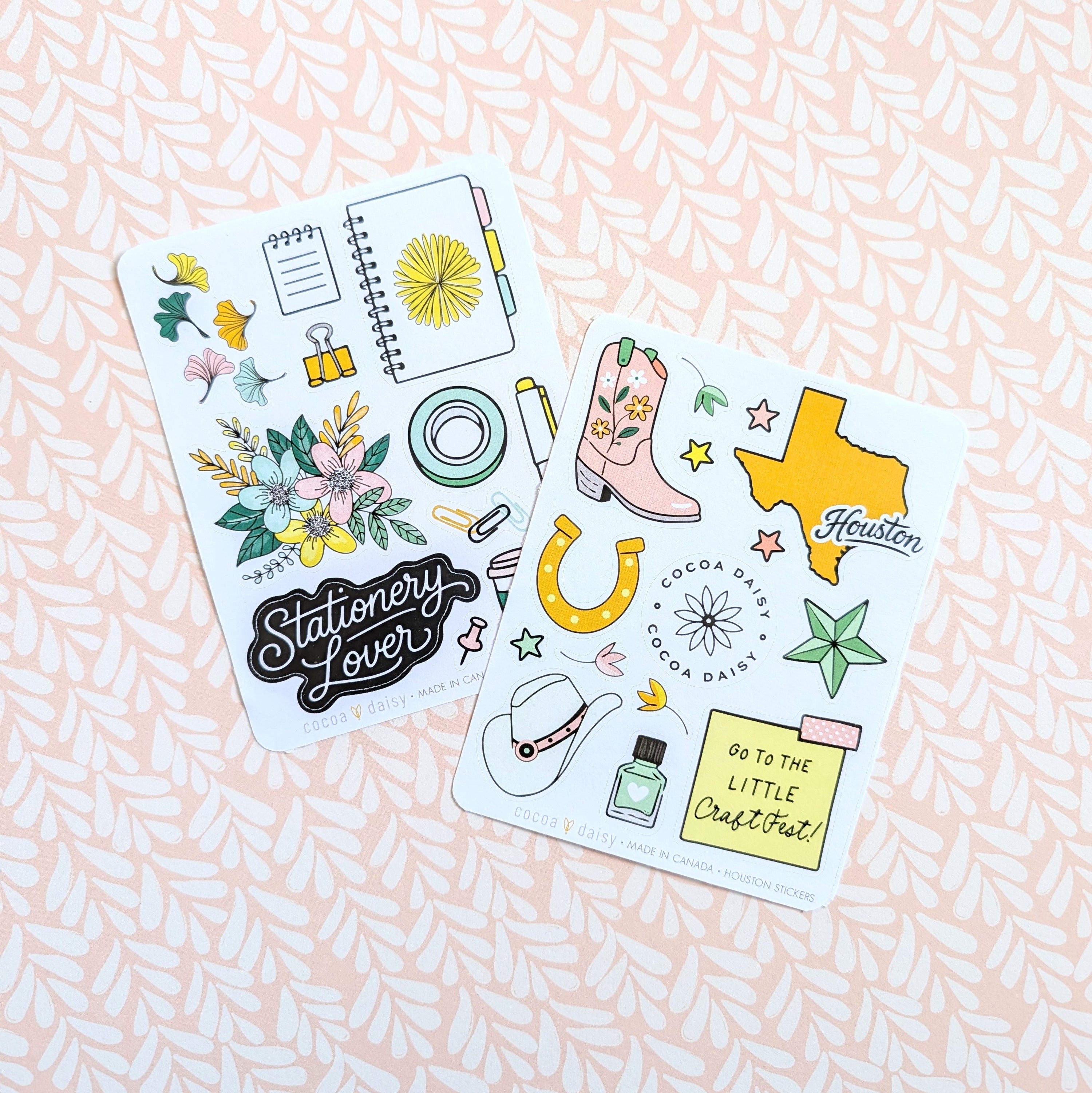 Cocoa Daisy Exclusive "Houston Little Craft Fest" Sticker Sheets - April 2026