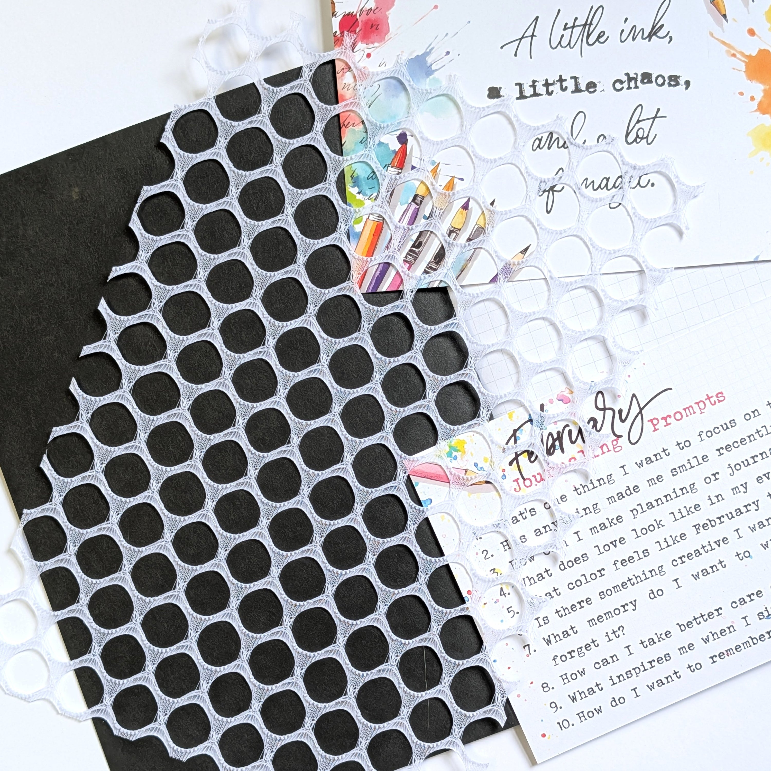 Inklings Netted Specialty Paper from the Deluxe Journaling Kit - February 2026