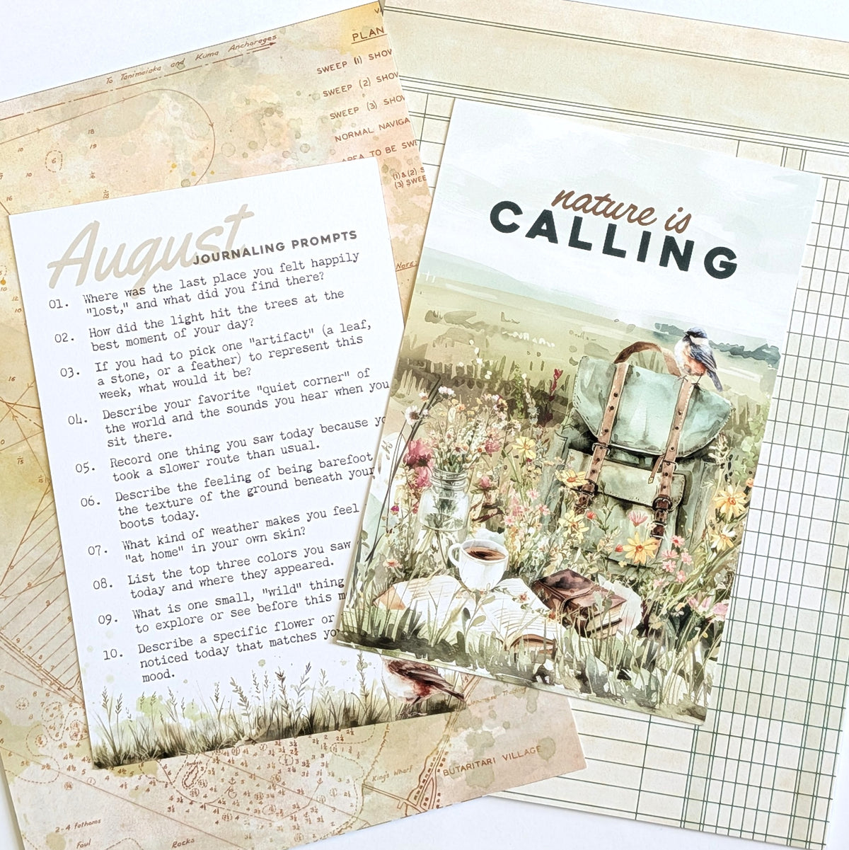 Along The Path Journaling Prompt Card - August 2026