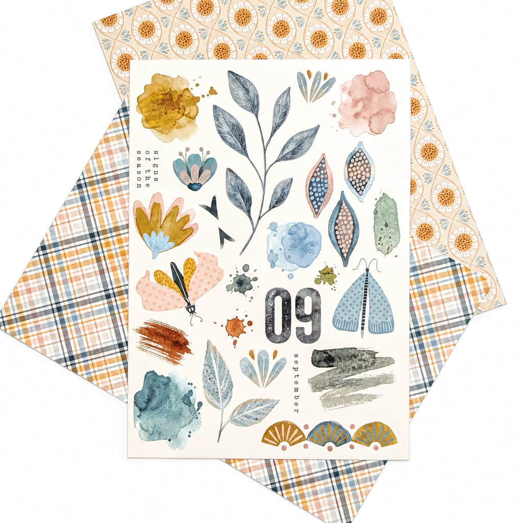 Marigold & Honey "September" Rub On Transfers From The Scrapbooking Kit  - September 2026
