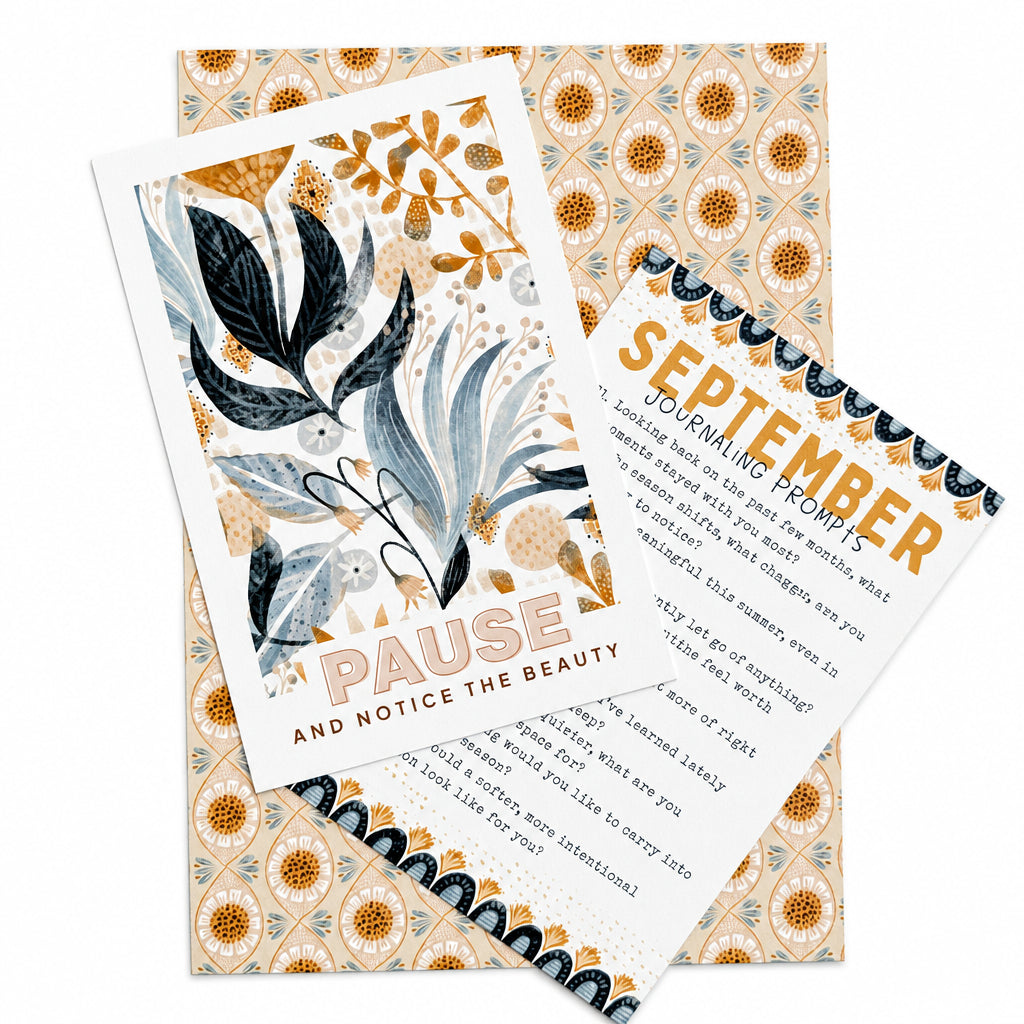 Marigold & Honey Journaling Prompt Card - September 2026