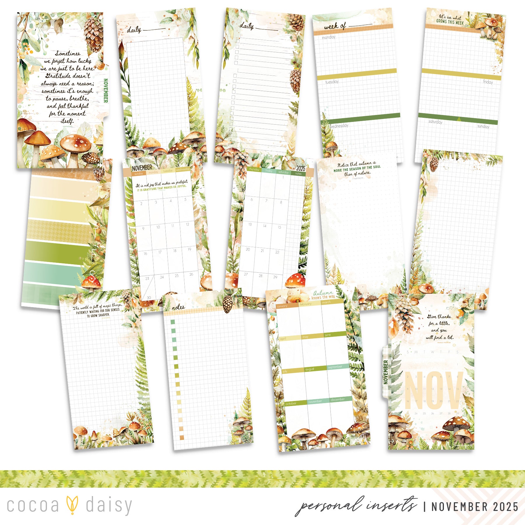 Insert or Notebook Only Subscription - Choose your size - 1 month