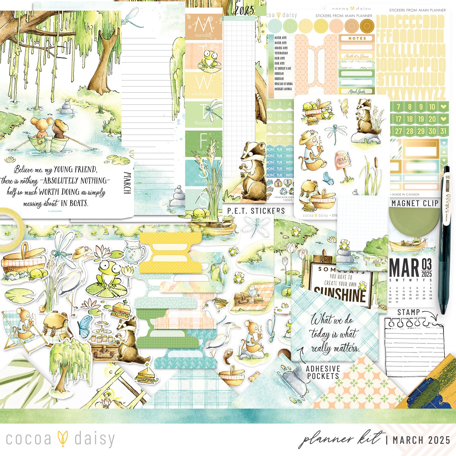 Willows Planner Kit - Choose your insert or notebook - March 2025