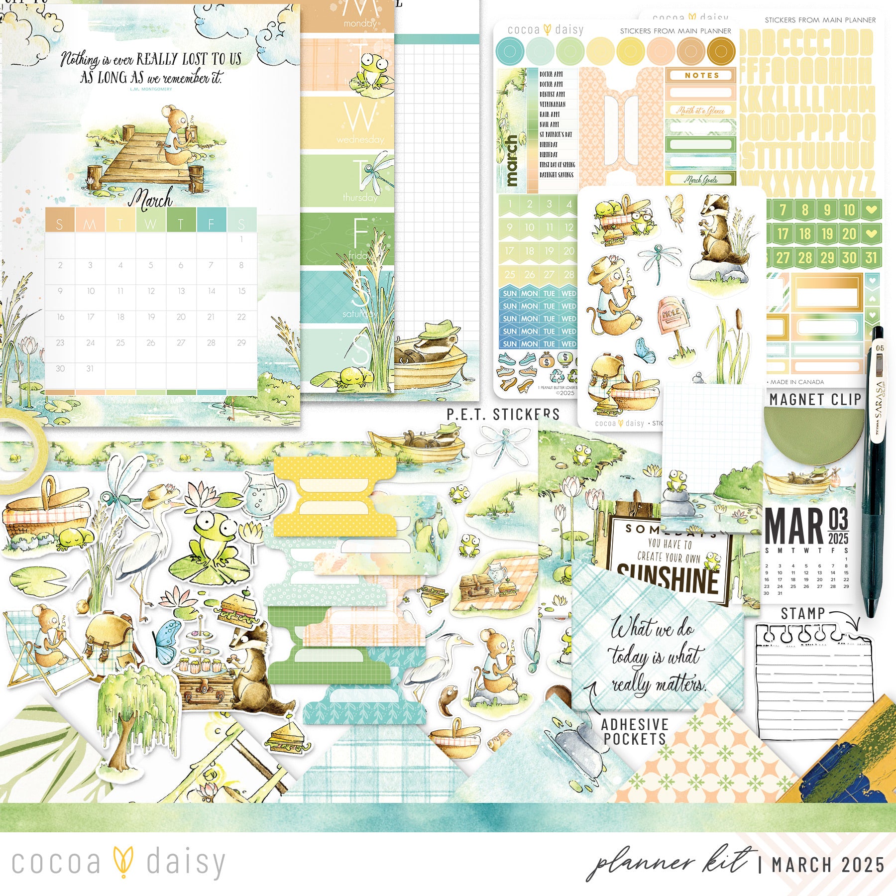 Willows Planner Kit - Choose your insert or notebook - March 2025