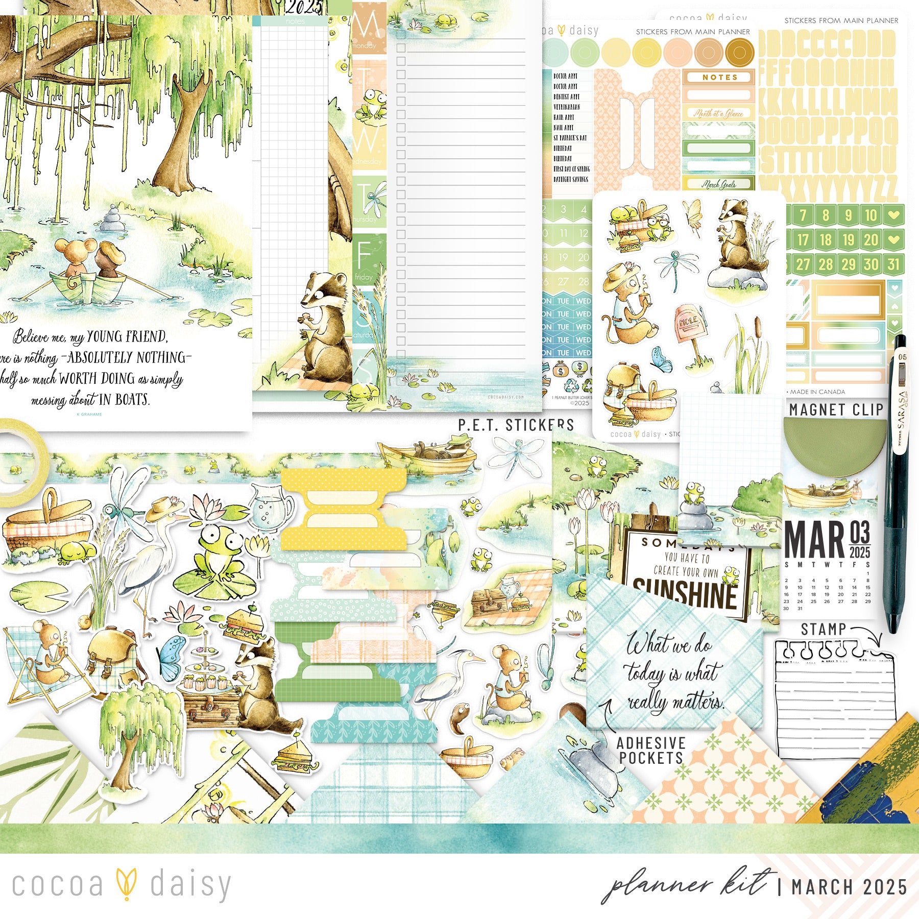 Willows Planner Kit - Choose your insert or notebook - March 2025